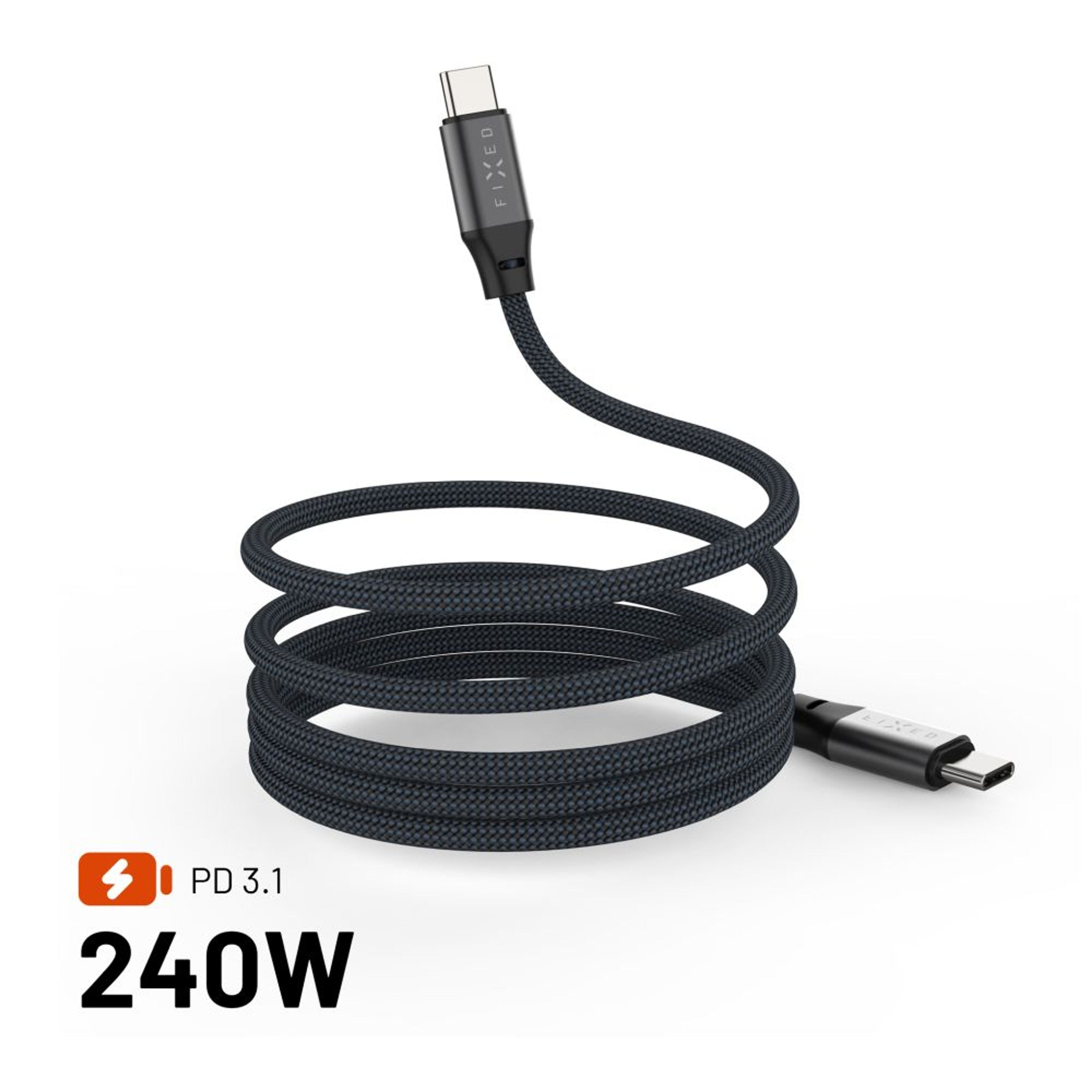 EAN 8591680176106 - FIXED FIXDBM-CC12-GR cable USB USB 2.0 1,2 m USB C 4,8 Gbit/s 240 W Negro imagen 1