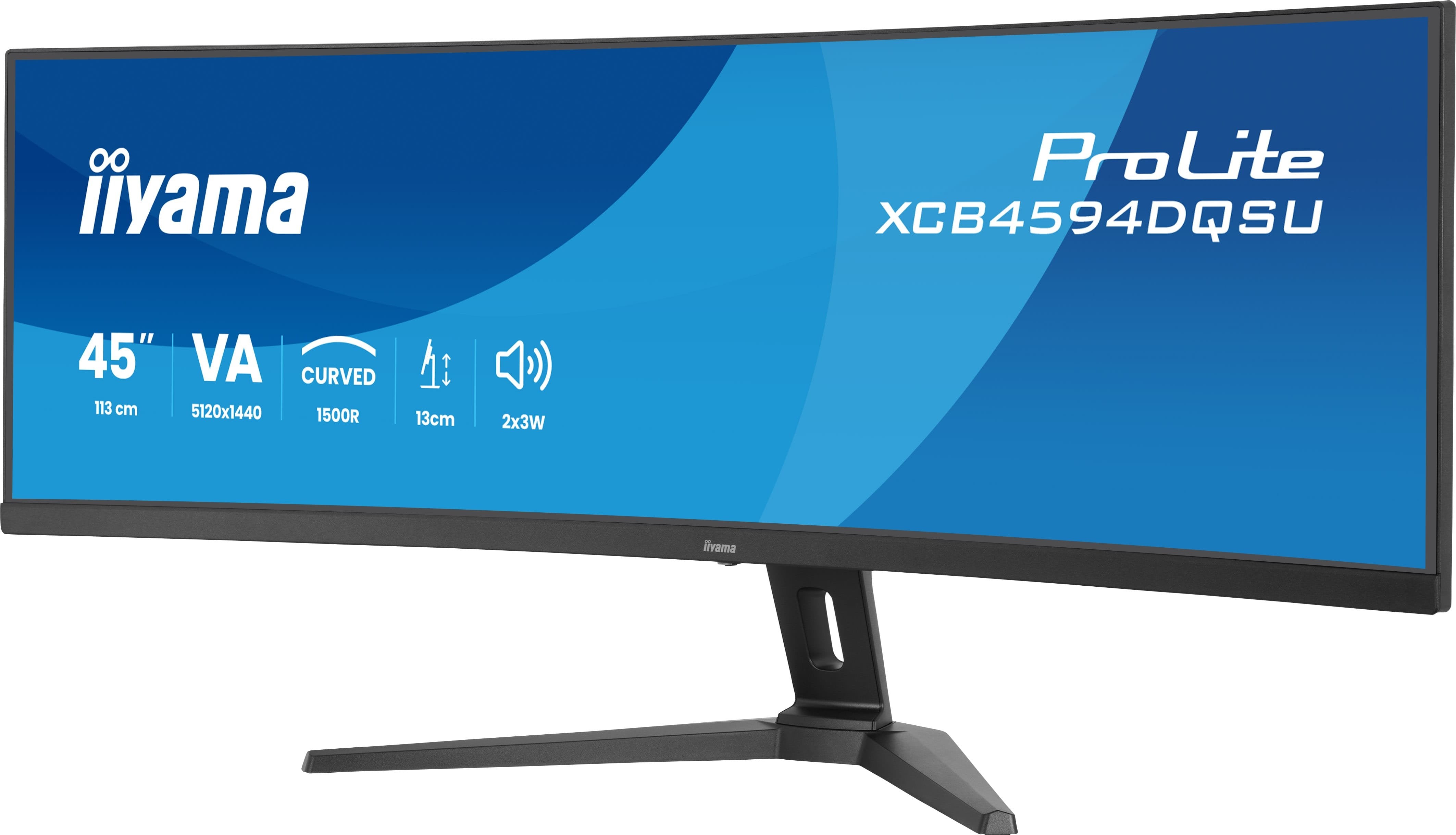 Monitor Iiyama Pantalla Curva Para Pc 113 Cm (45") 5120 X 1440 Pixeles Dual Qhd Led Panel Va Usb-C Hdmi Displayport