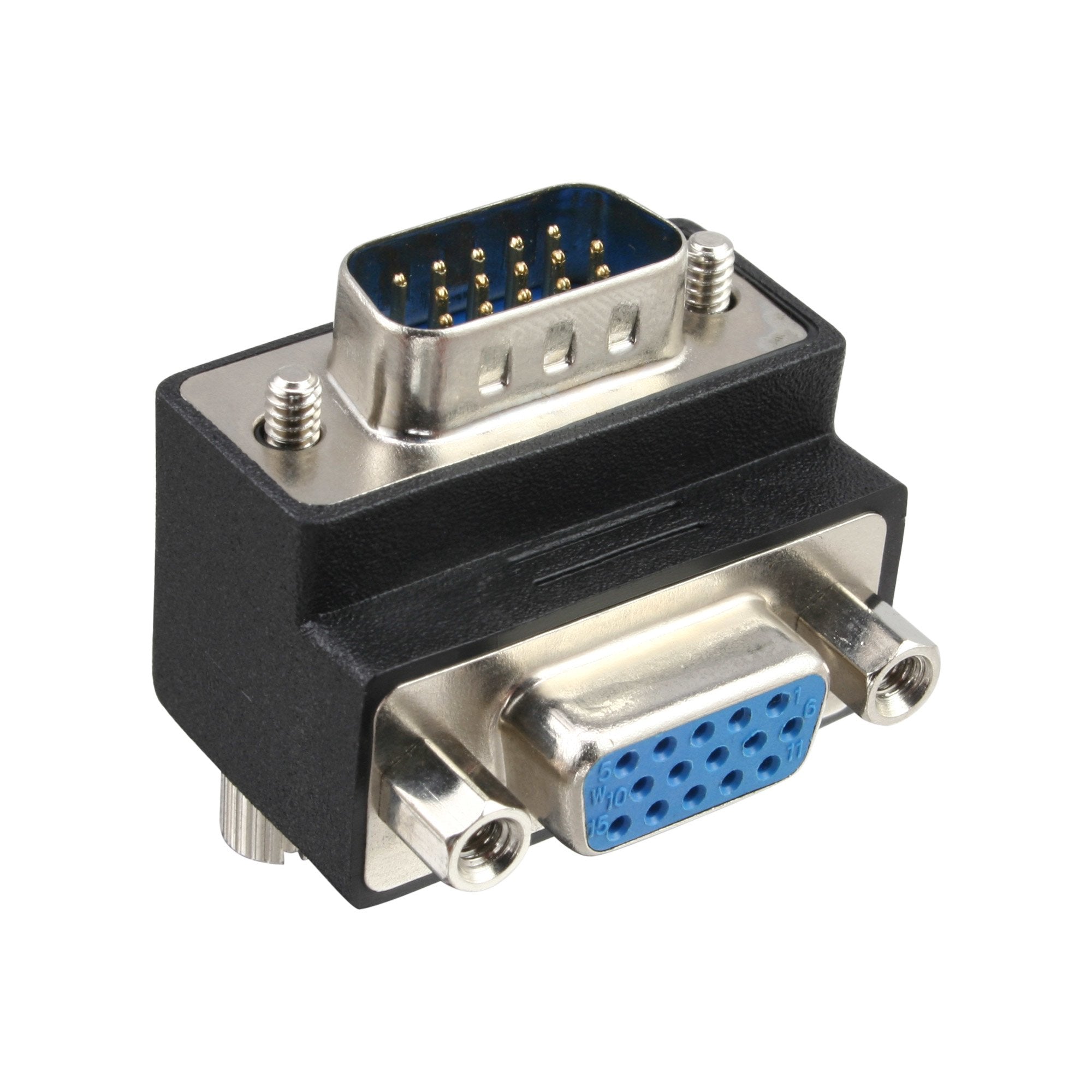 Adaptador Inline Vga 90° 15 Pines Macho A Hembra