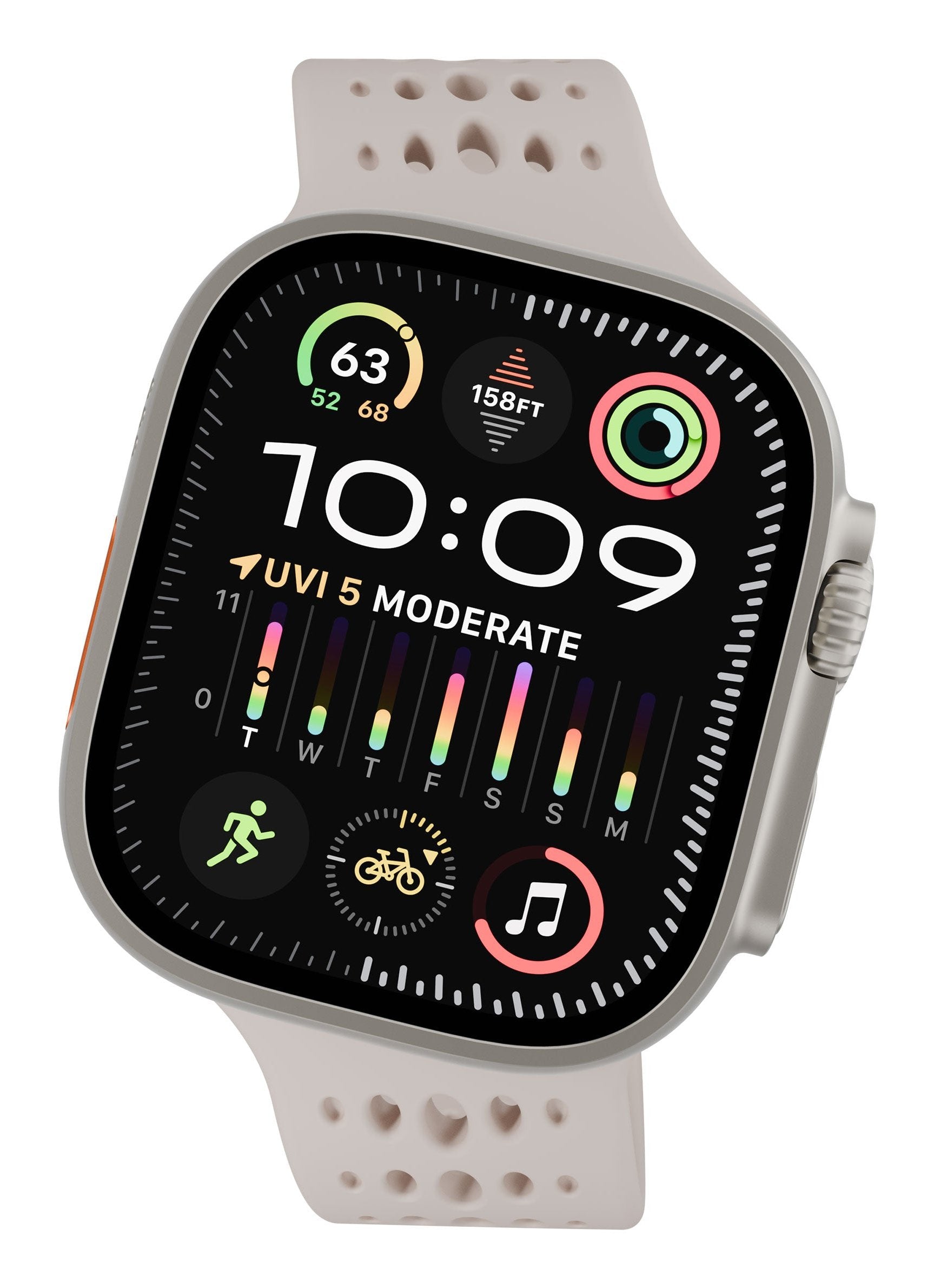 Decoded Silicone Ares O Strap For Apple Watch 44/46/49mm Clay
