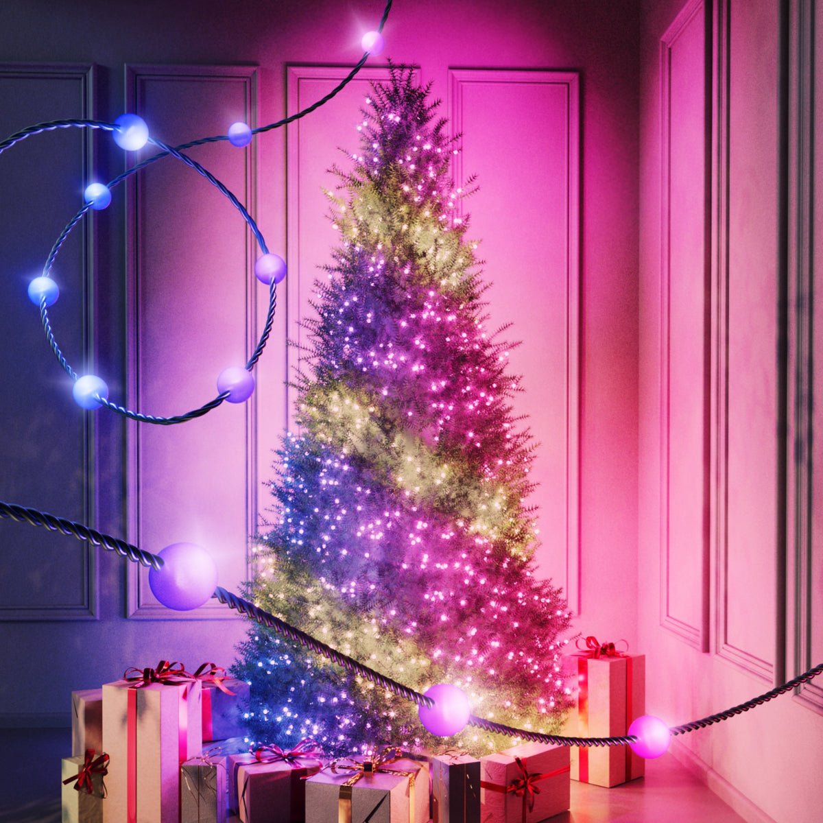 Caramelos Twinkly  100 Leds Rgb Perel Shape, Cable Verde, Usb-C
