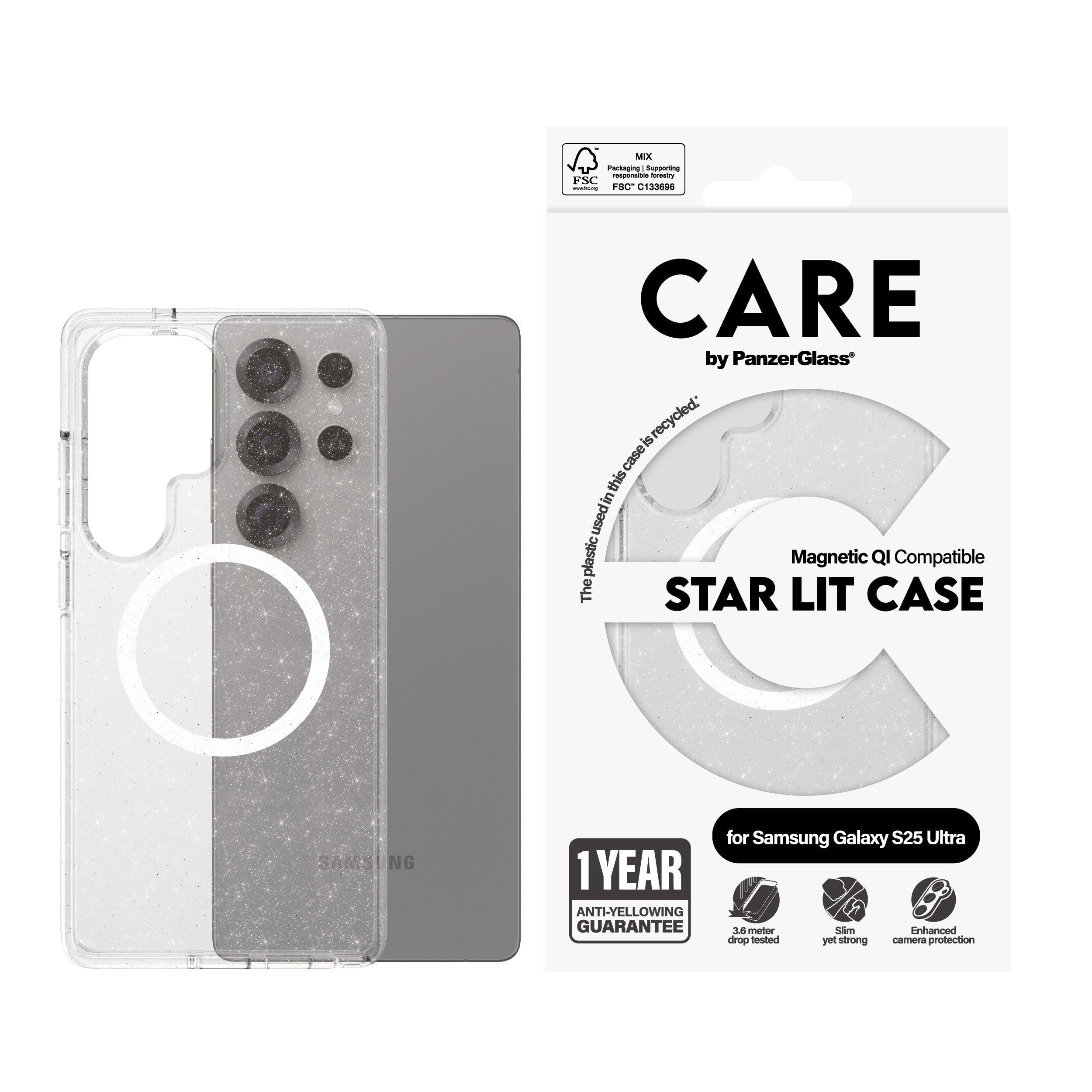 EAN 5715685016820 - PanzerGlass CARE™ by ® Urban Combat Case Star Lit w. White Qi Compatible Samsung Galaxy S25 Ultra funda p imagen 2