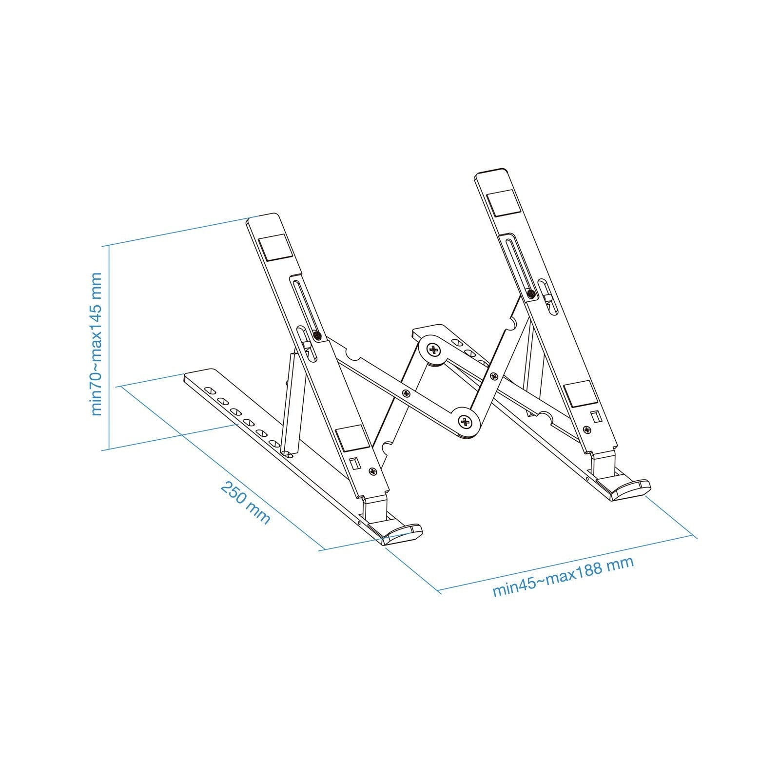 EAN 8433281010055 - TooQ TQLRS0033-AL soporte para ordenador portátil Soporte para ordenador portátil y tableta Plata 38,1 cm imagen 6