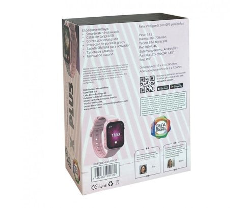 Hola Watch X Plus Rosa Reloj Inteligente Para Niños, Pink
