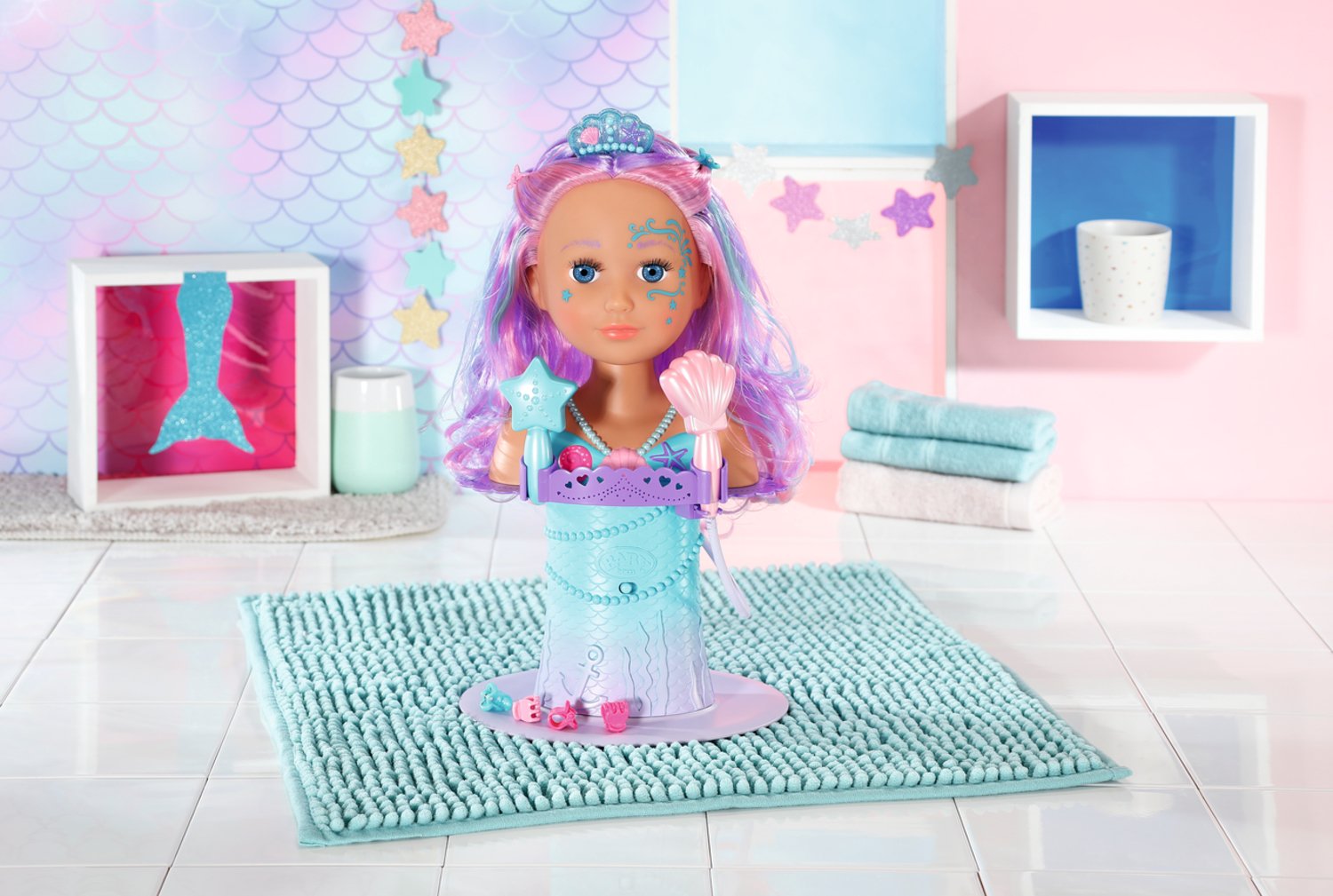 EAN 4001167830550 - BABY born Sister Styling Mermaid Head Muñeca de baño Multicolor imagen 11