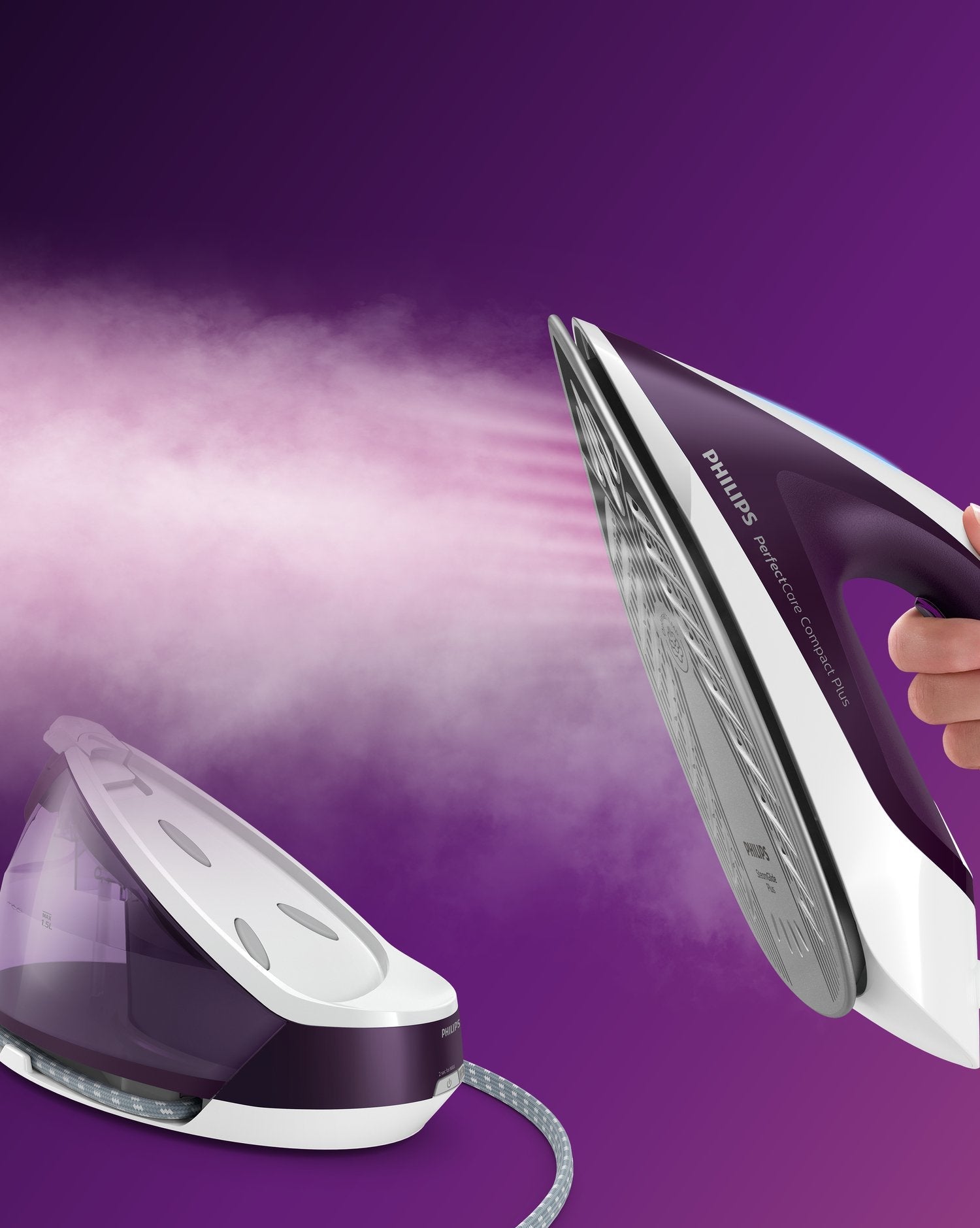 EAN 8710103893035 - Philips GC7933/30 estación plancha al vapor 0,0015 L Suela SteamGlide Plus Violeta imagen 9
