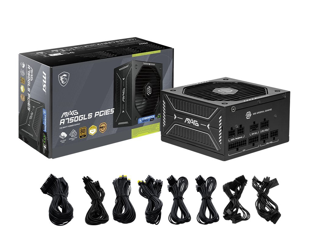 EAN 4711377292276 - MSI MAG A750GLS PCIE5 unidad de fuente de alimentación 750 W 24-pin ATX ATX Negro imagen 5