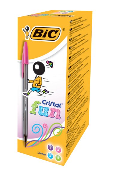 EAN 3086123395824 - BIC Cristal Fun Rosa Bolígrafo 20 pieza(s) imagen 1