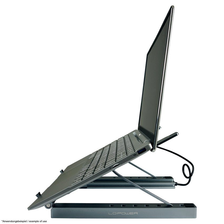 Lc Power Lc-Hub-C-Multi-Stand Para Portatil Hdmi, Mdp, Vga,2xusb3.2, 2xusb-C, Lan,Sd/Msd, Aux