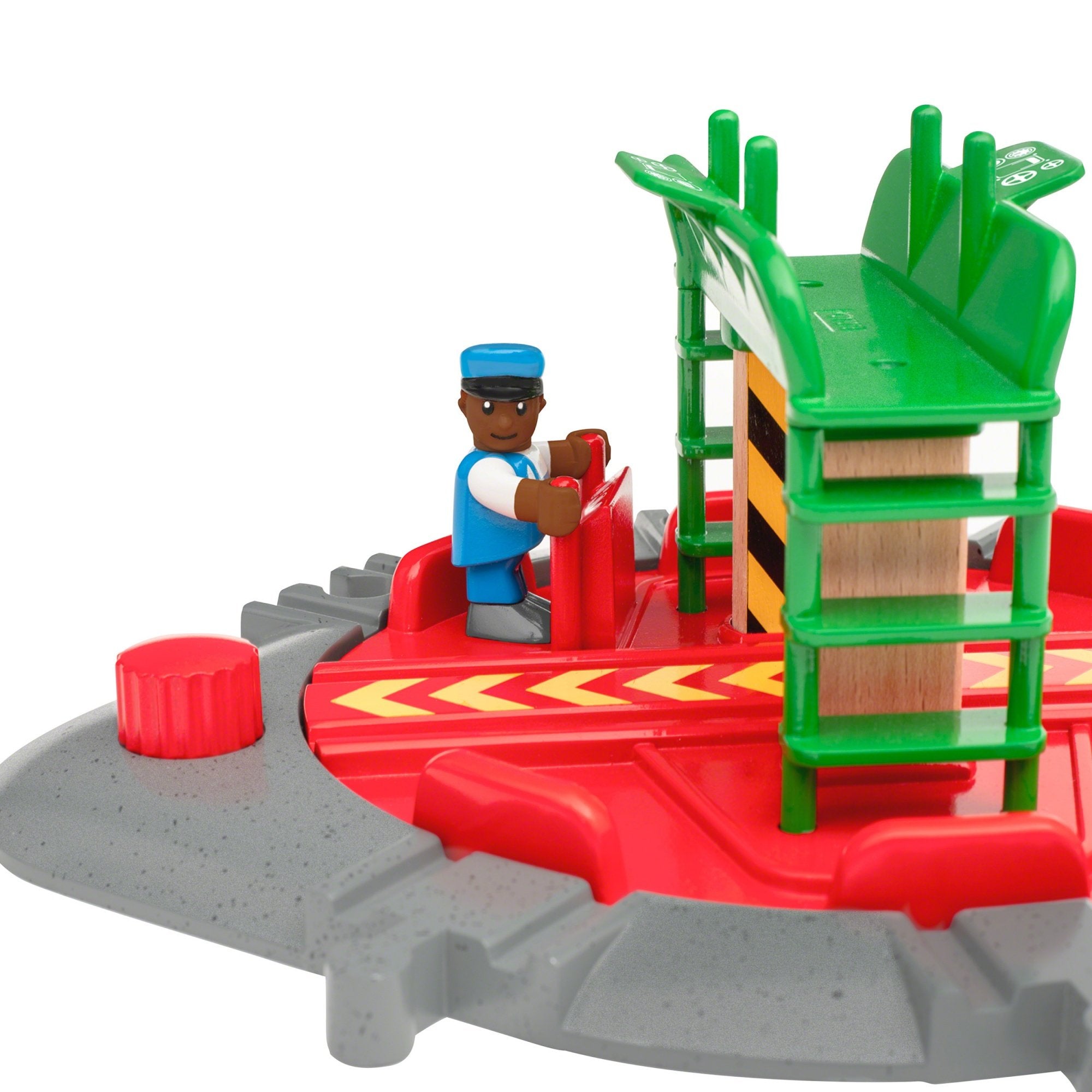 Brio Locomotora De La Placa Giratoria Con El Puente De Mando, Tren