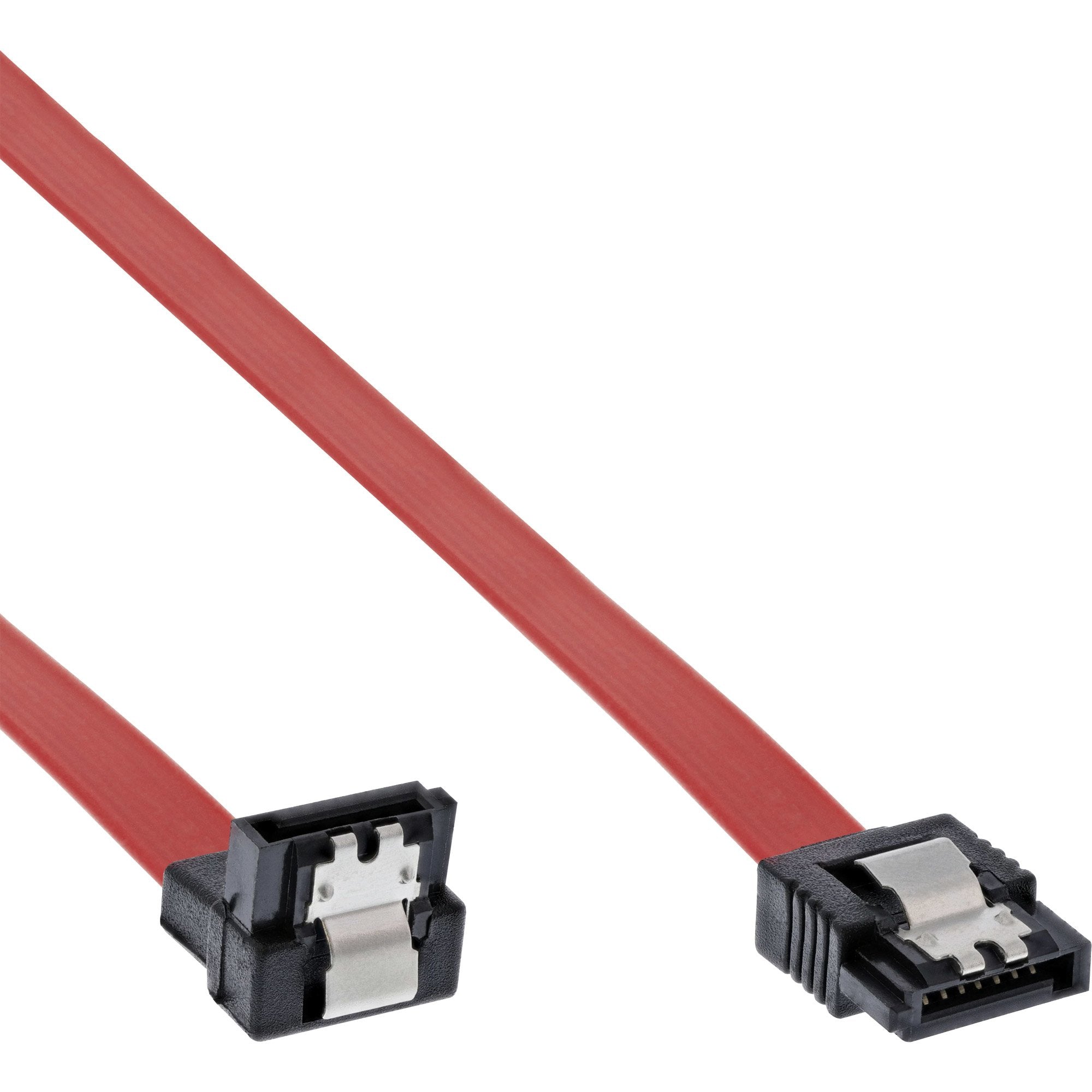 Cable Sata Inline Para Enlaces S-Ata 150 / 300 / 600 En Ángulo Con Pestillos 90° 0,3 M
