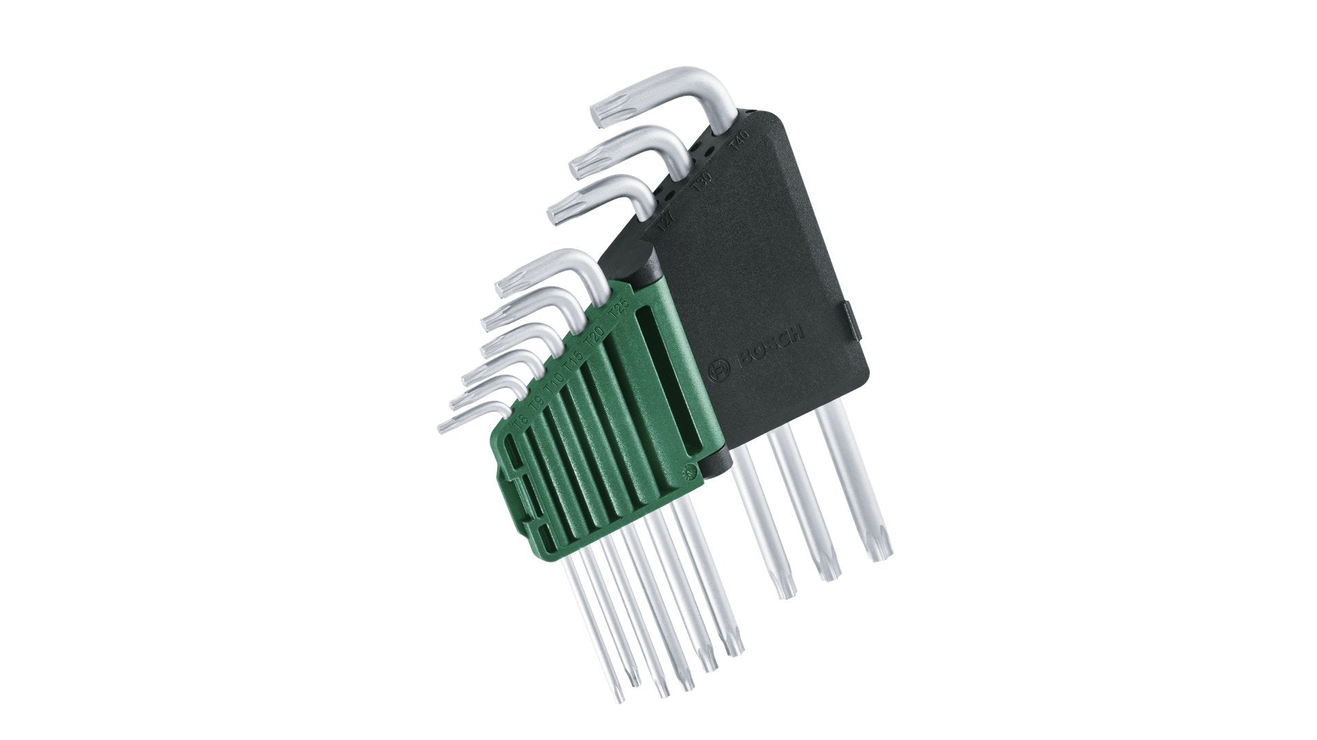 Bosch Diy & Garden Juego De Llaves Allen Torx, 9 Piezas, Destornillador Verde/Negro, Clip De Almacenamiento 1600a02z9c