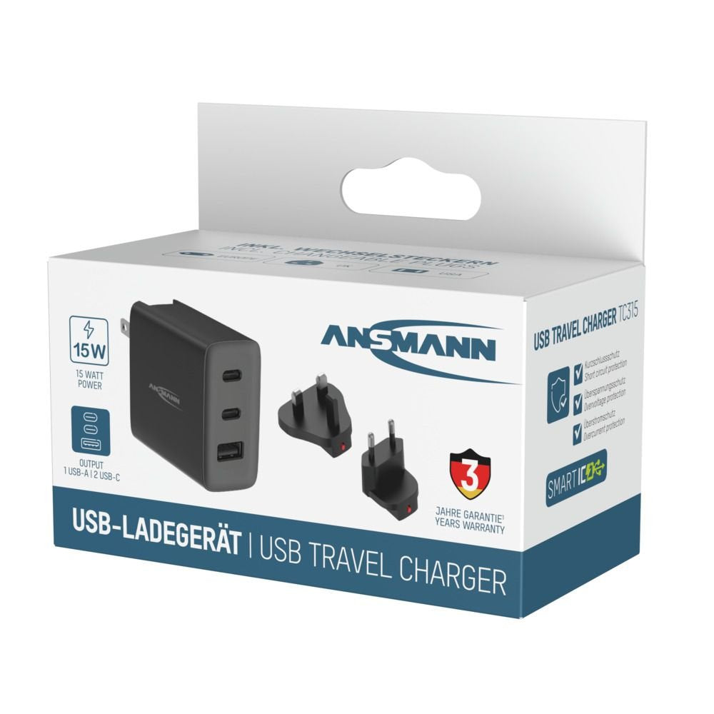 Ansmann Travel Charger Tc315 (Negro) 1001-0178