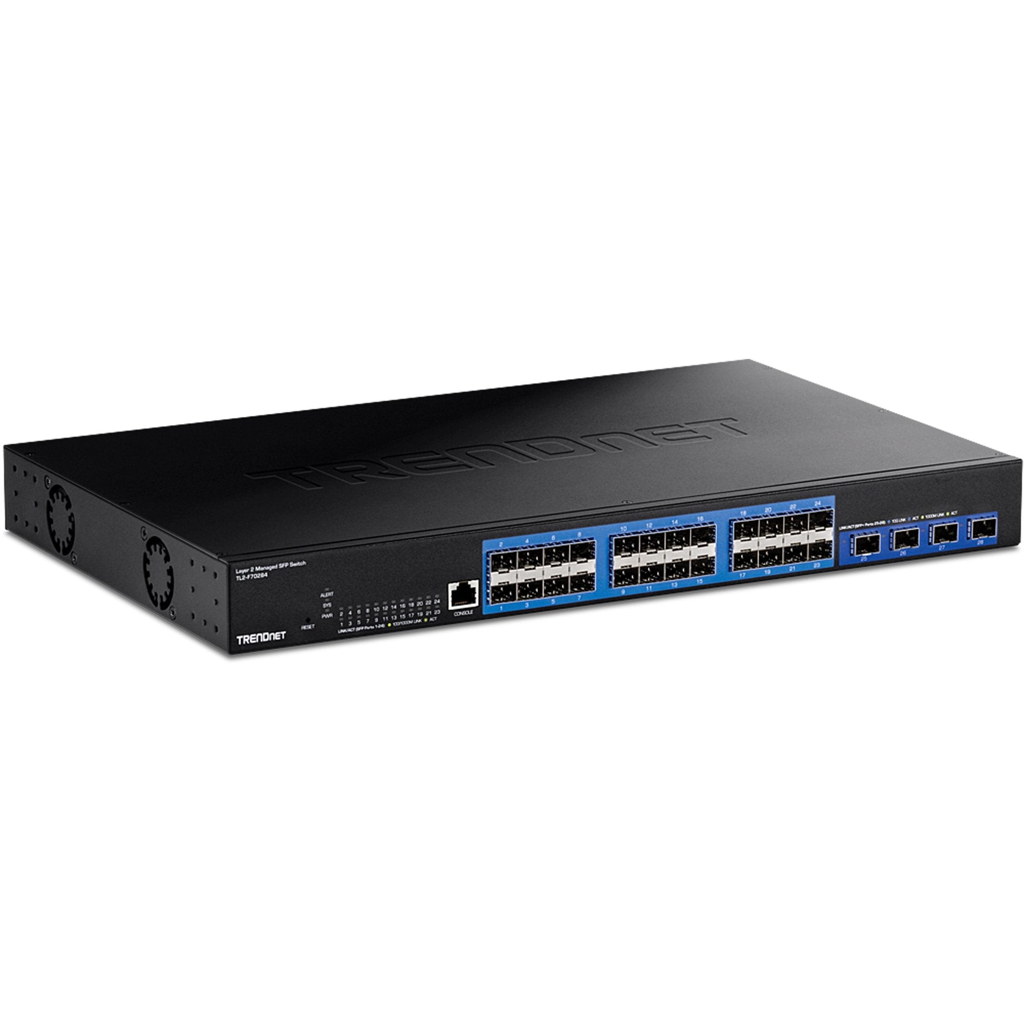 EAN 0710931140996 - Trendnet TL2-F70284 switch Gestionado Negro imagen 1