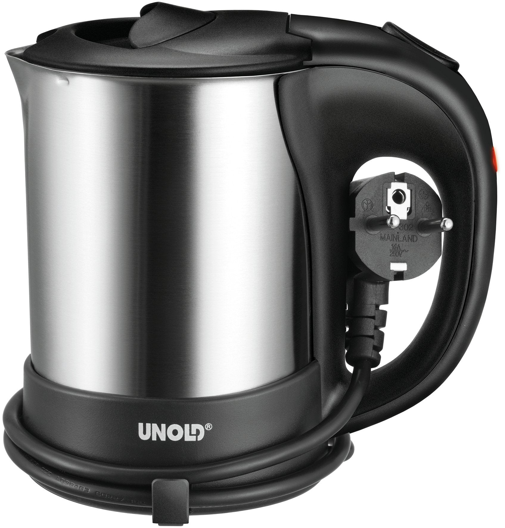 EAN 4011689185755 - Unold 18575 tetera eléctrica 0,5 L 1000 W Negro, Acero inoxidable imagen 2
