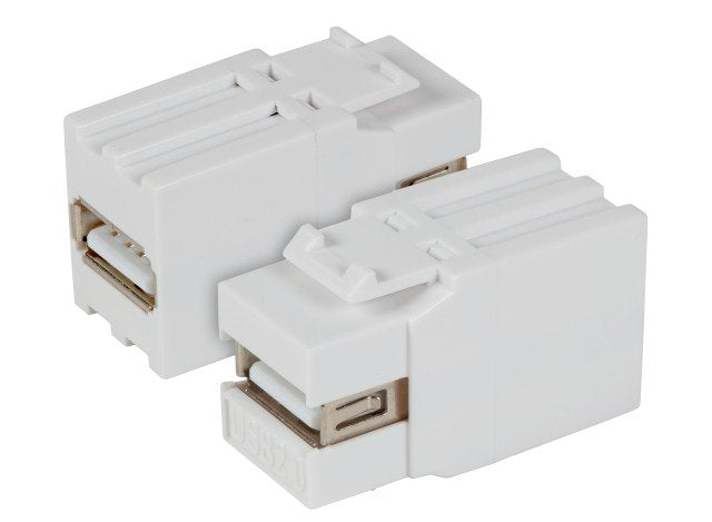 Efb Keystone Einbauadapter Usb2.0 A - A, Wei