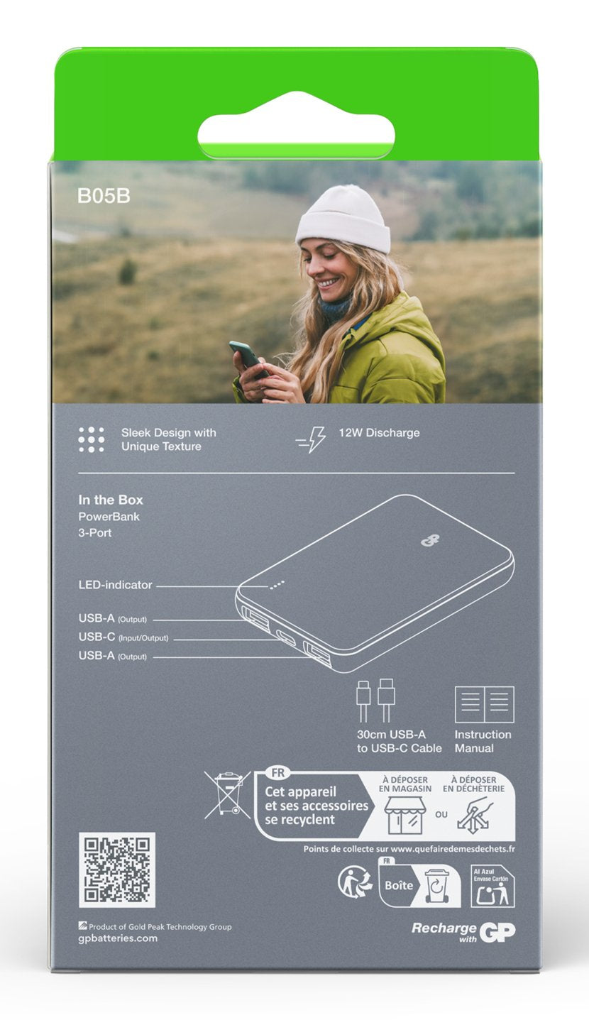 Gp Powerbank B+ Serie 5000 Mah Moosgrün