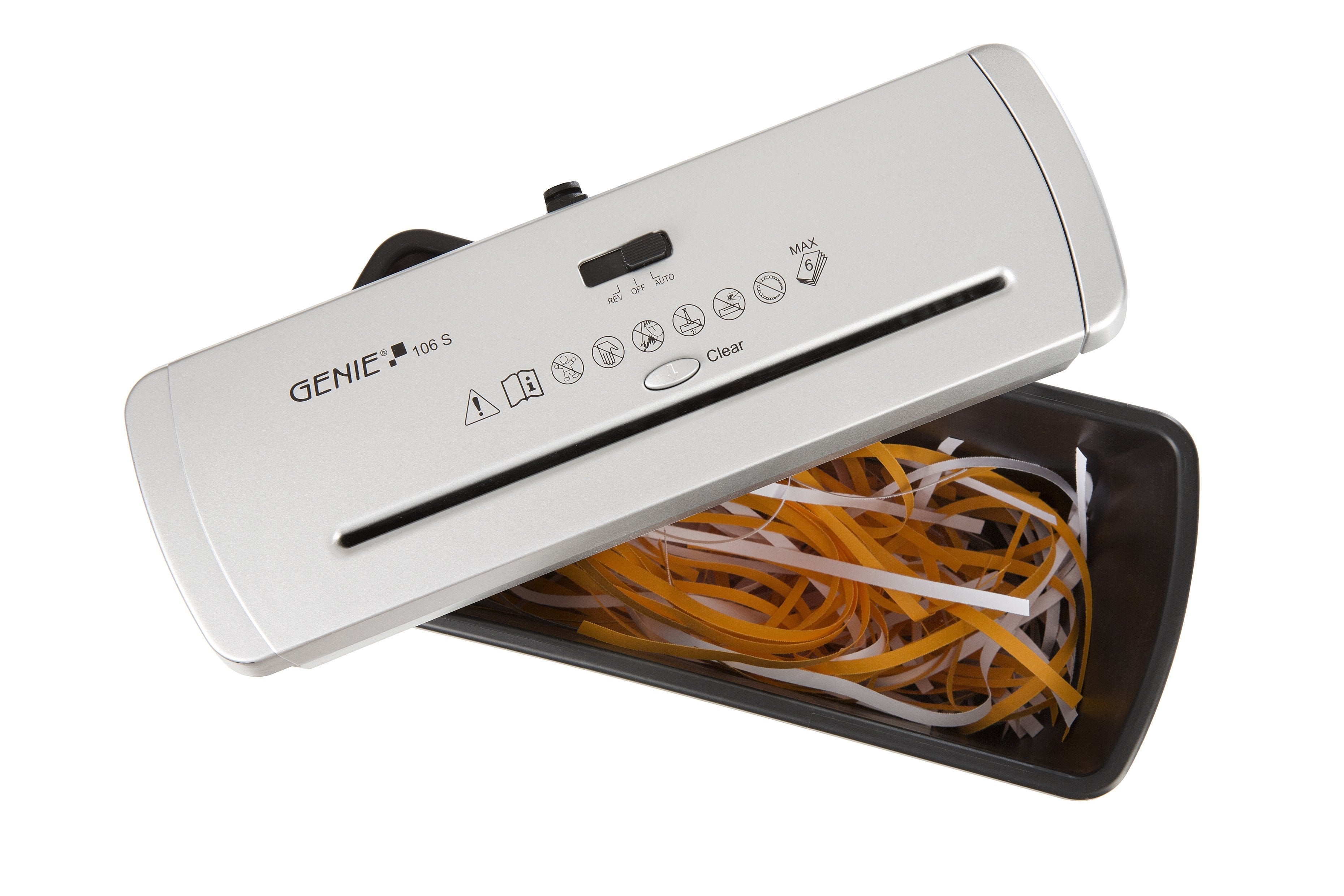 Genie Aktenvernichter 106 S Plata Negro 6 Blatt