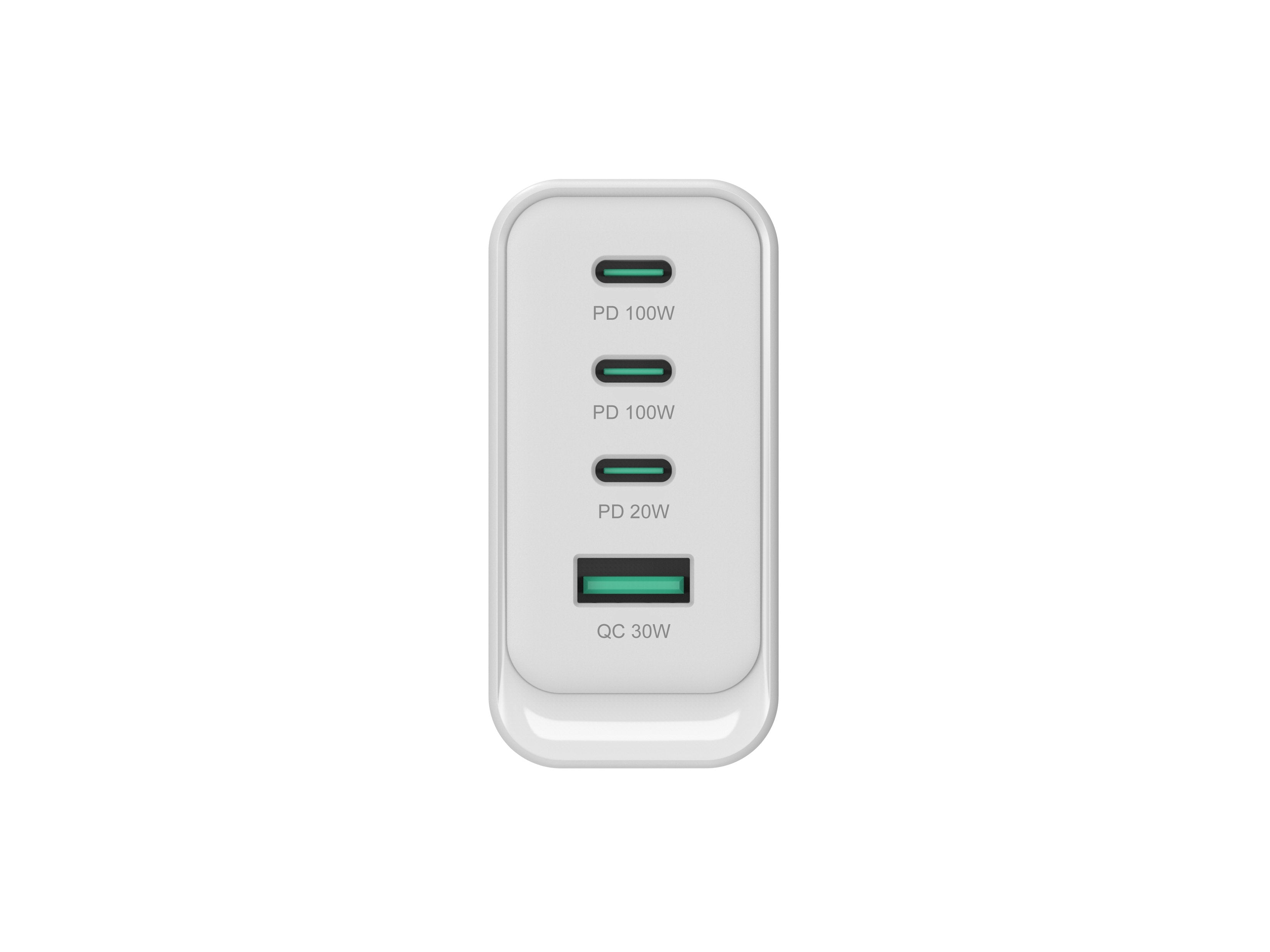 Cargador De Pared Quick Charge 3.0 Pd  Pps 3 Puertos Usb-C 1 Puerto Usb-A Conceptronic Althea 100w