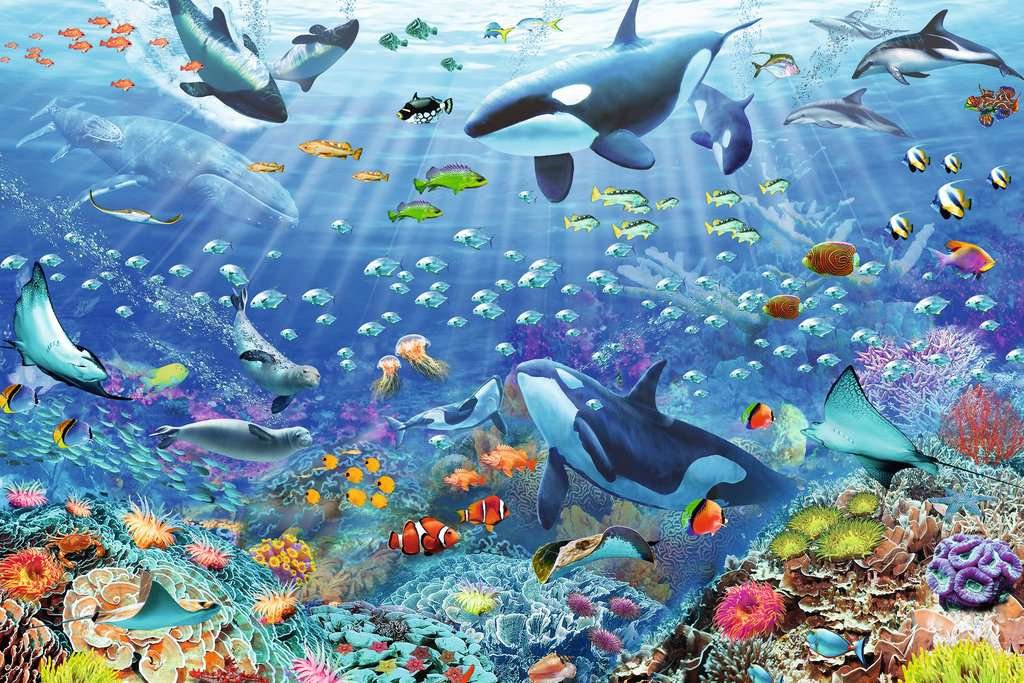 Ravensburger Puzzle Colorida Diversión Bajo El Agua (3000 Piezas)