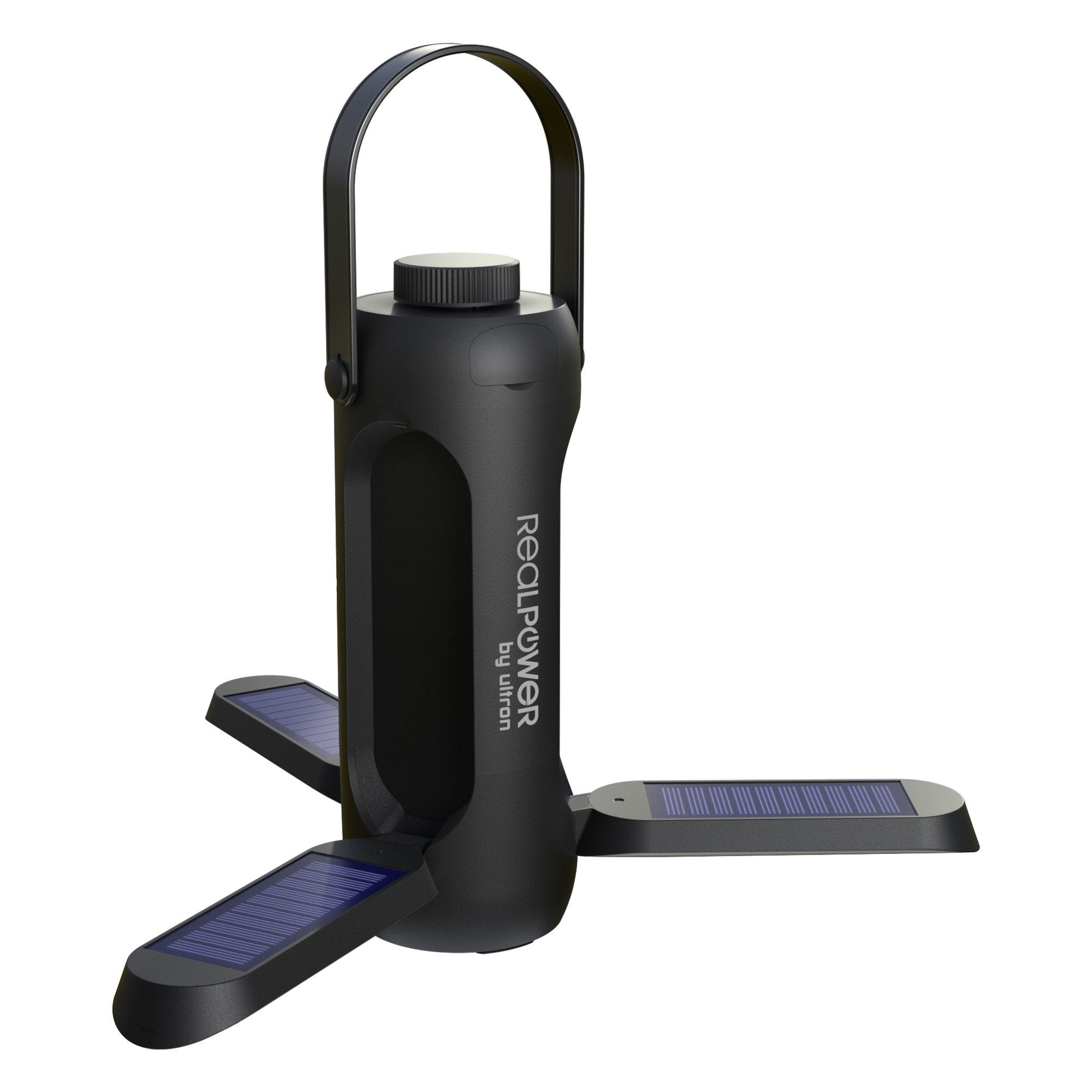 Realpower Led Outdoor Light 190,Solar,Negro,6.000mah
