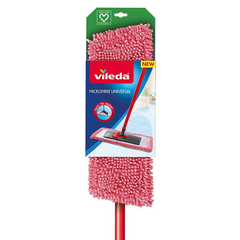 EAN 4023103143593 - Vileda 4023103143593 fregona Microfibra Húmedo Fibra Rojo, Blanco imagen 2