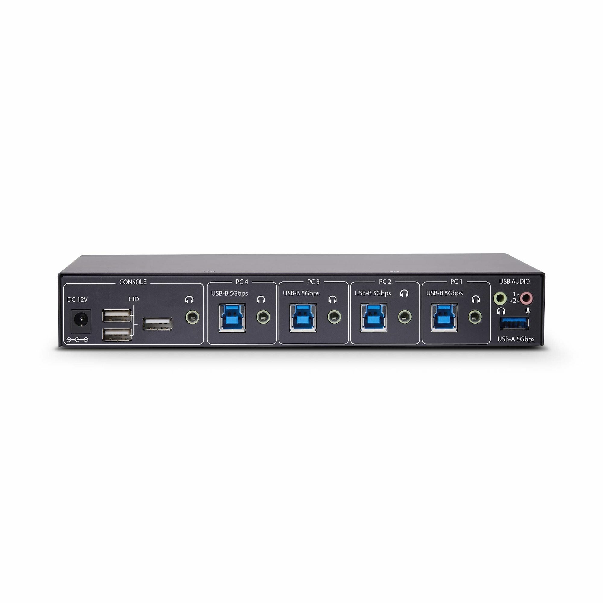 Startech.Com Switch Km/Usb 4 Puertos Con Roaming De Ratón - Conmutador Km Usb 3.0 De Teclado Y Ratón Para 4 Ordenadores - Audio De 3,5mm Y Usb - Taa