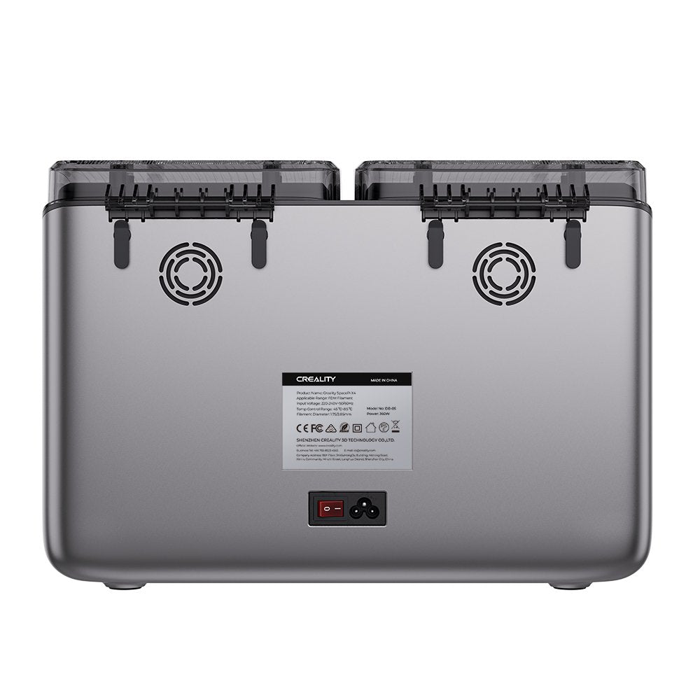 Creality Space Pi X4 Secador De Filamento - Capacidad Para 4 Bobinas - Doble Camara De Calentamiento - Hasta 85ºc -