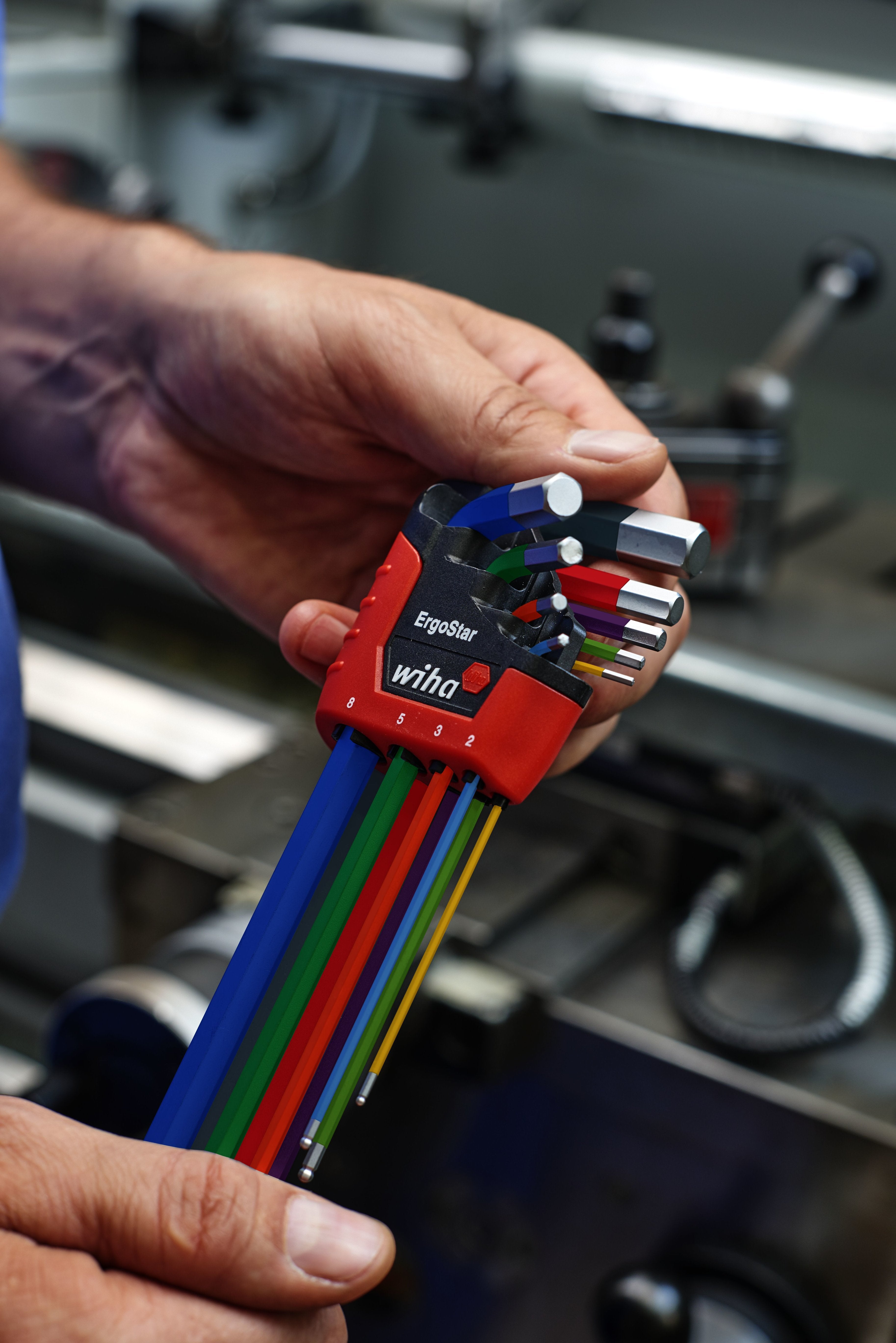 Wiha Juego De Llaves Allen En Soporte Ergostar, Destornillador 41979