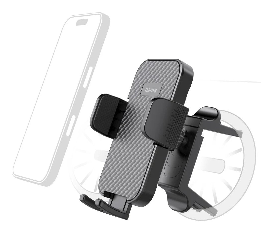 Hama Soporte De Coche Para Smartphone - Pinza Para Rejilla - Peso Max 230g - Universal - Negro