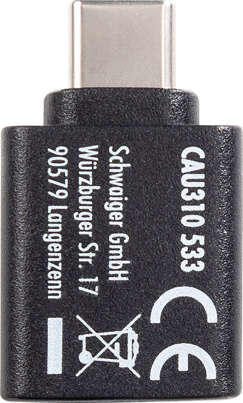 Schwaiger Usb-Adaptador Usb3.1c->Usb3.0a Negro