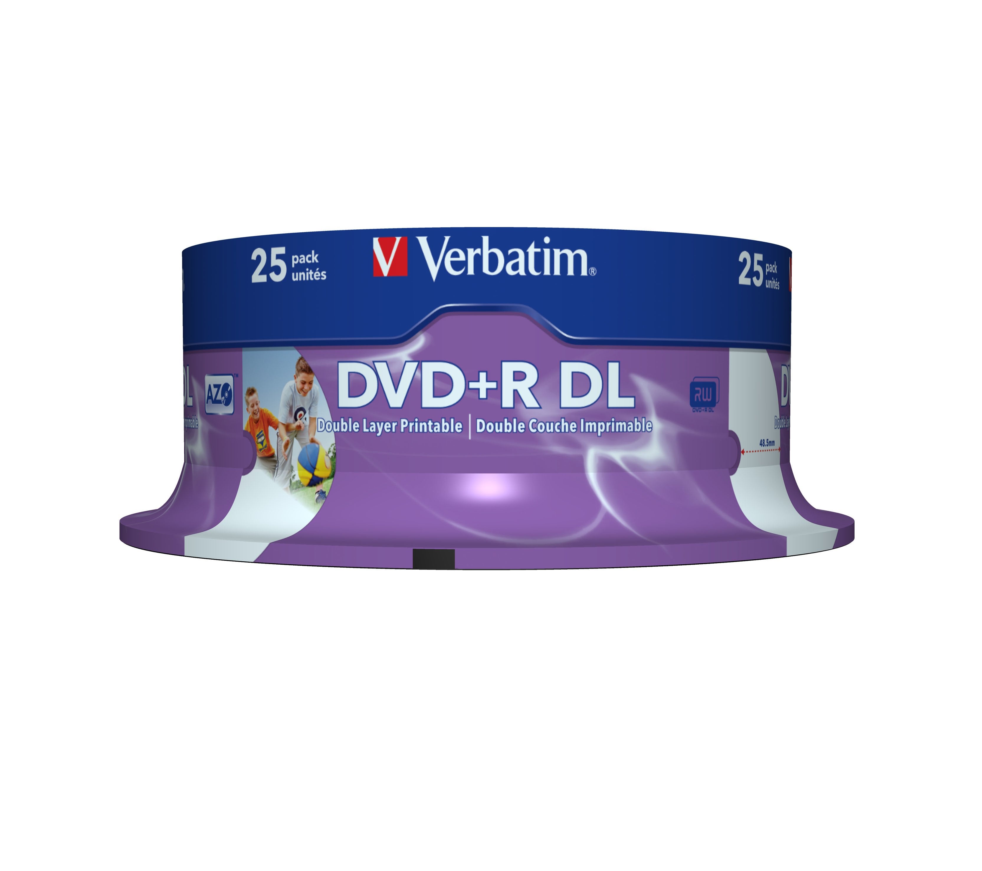 Verbatim Tarrina De Dvd Doble Capa 25 Unidades Dvd+R Dl 8.5gb 8x