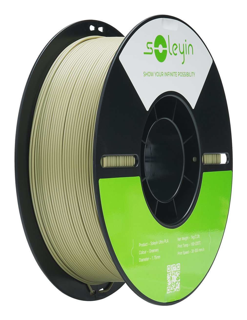 Soleyin Ultra Pla 1,75mm Bot Verde 1kg