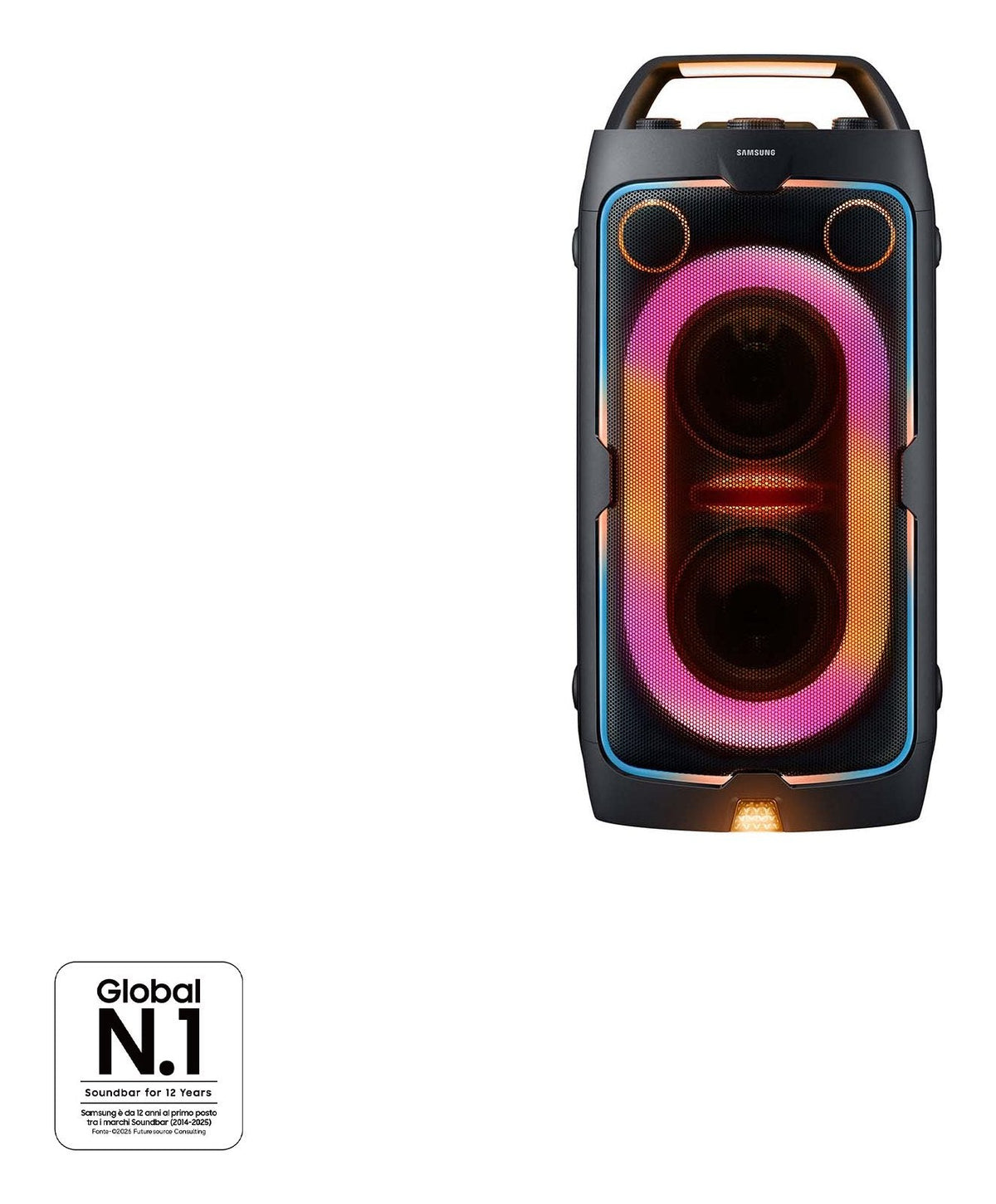Altavoz De Gran Potencia Samsung Mx St40f Zf 160w Con Batería Autonomía 12h Portátil Para Fiestas Asa De Transporte Y Ruedas Bluetooth