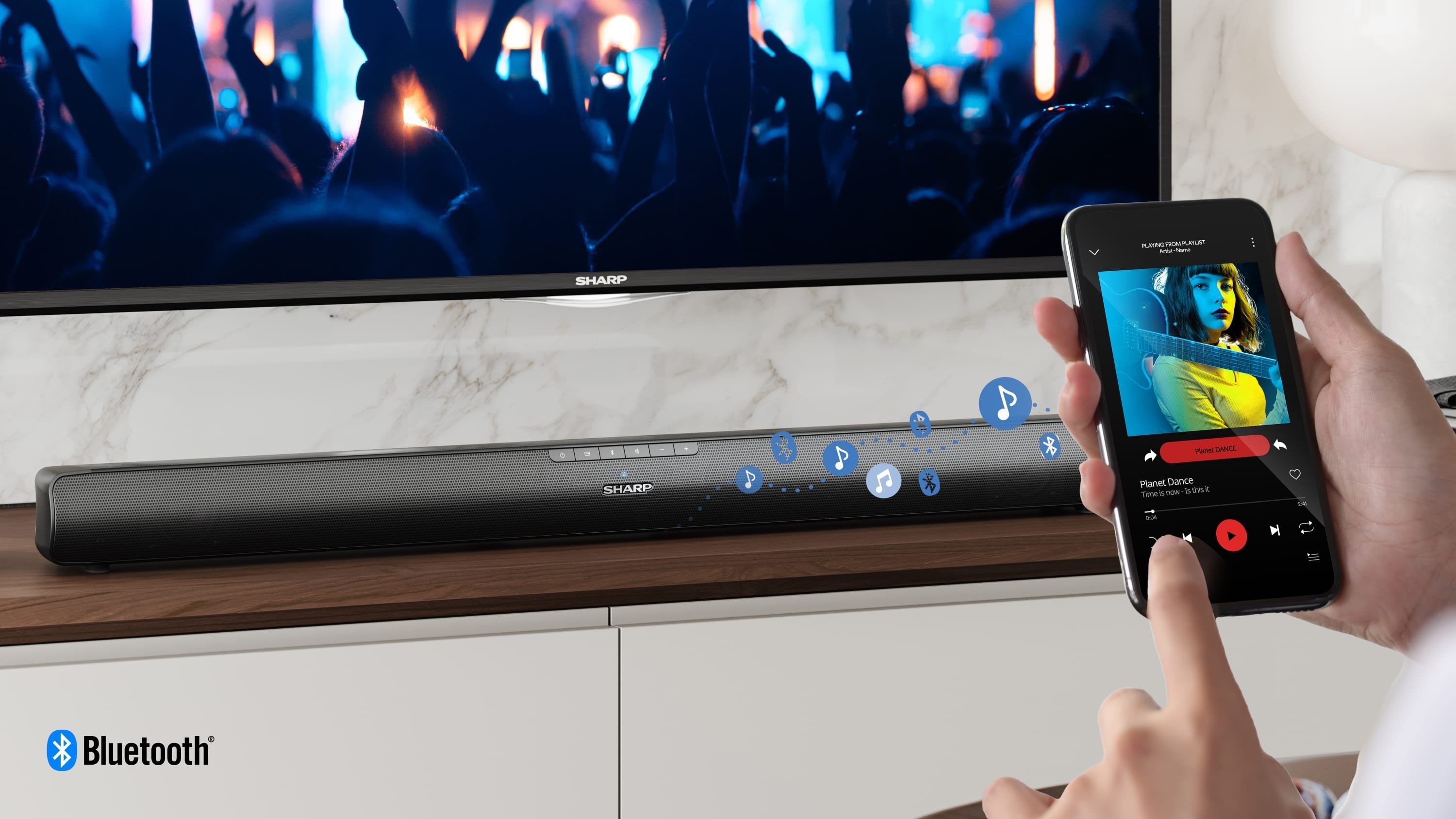 Sharp Ht-Sb100 Barra De Sonido 2.0 Negro