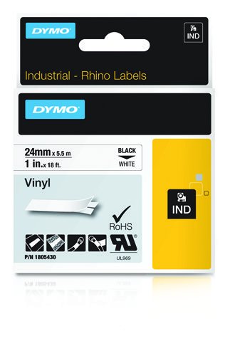 EAN 0071701059864 - DYMO 1805430 cinta para impresora de etiquetas Negro sobre blanco imagen 1