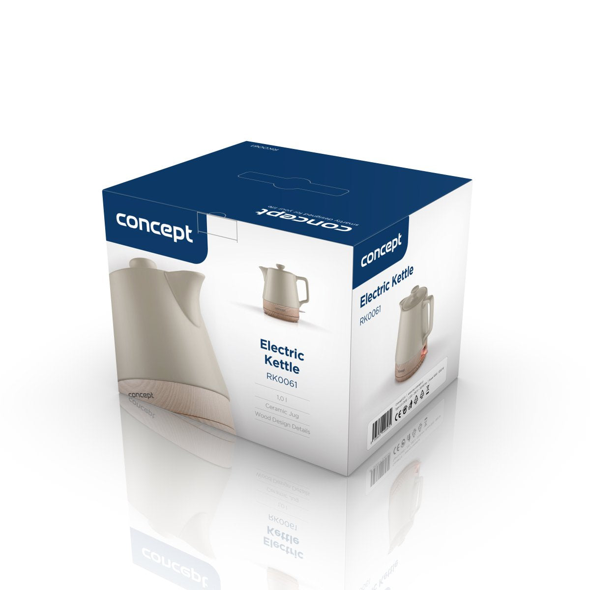 Tetera Concept Rk0061  Eléctrica 1 L 1200 W Marrón, Madera