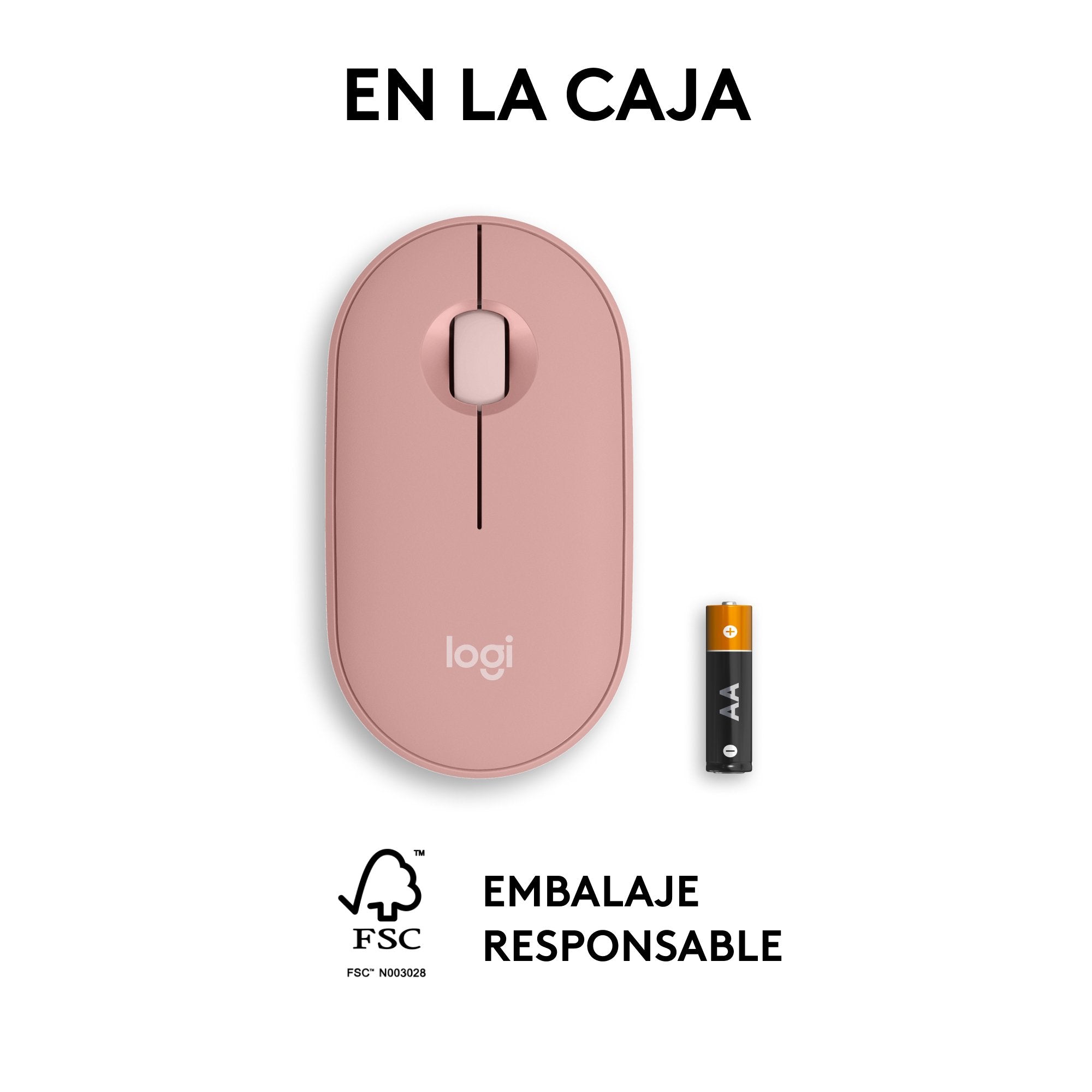 Ratón Logitech Pebble 2 M350s Wireless + Bluetooth Rosa 910-007014
