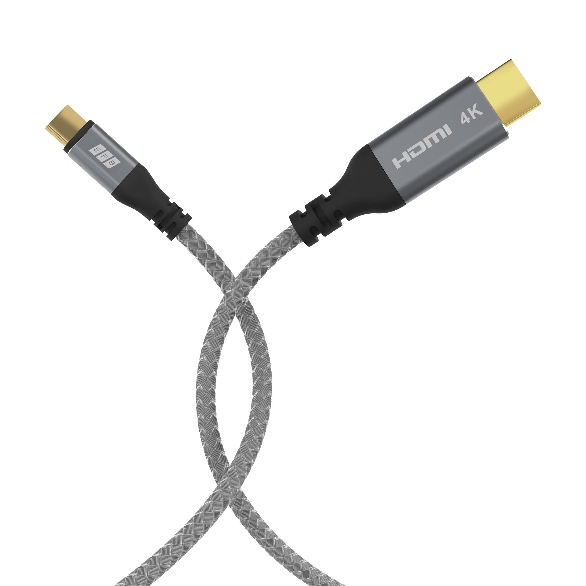 EAN 4049759325176 - EFB Elektronik USB-HDMI-00001 adaptador de cable de vídeo 1,8 m USB Tipo C Negro, Gris imagen 4