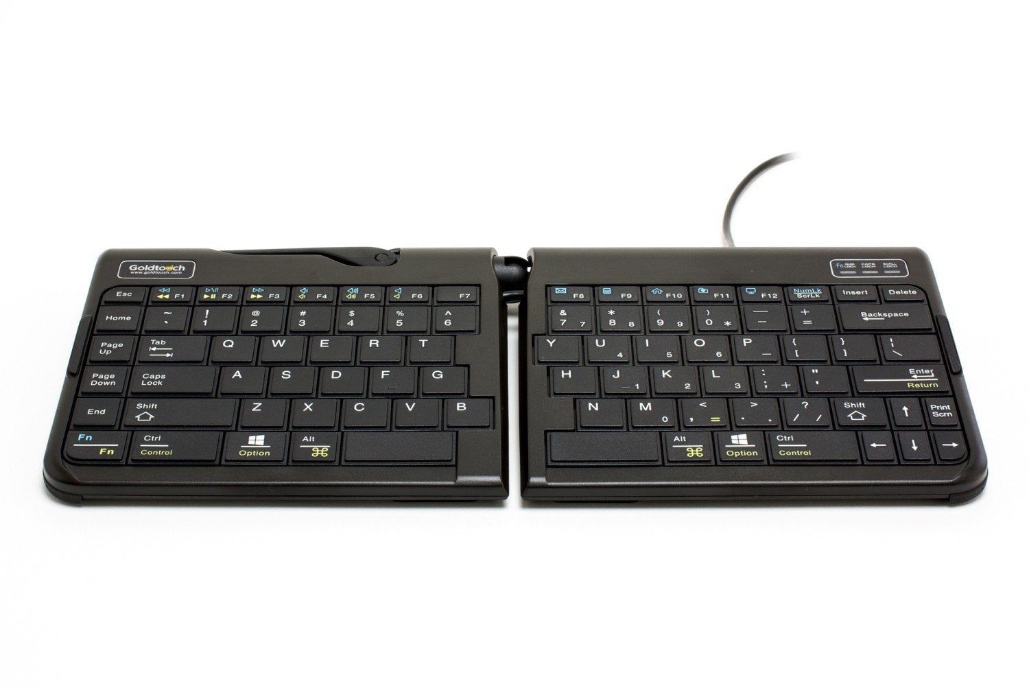 Teclado Alemán Bakkerelkhuizen Goldtouch Travel Go2 Wired Usb Qwertz Negro
