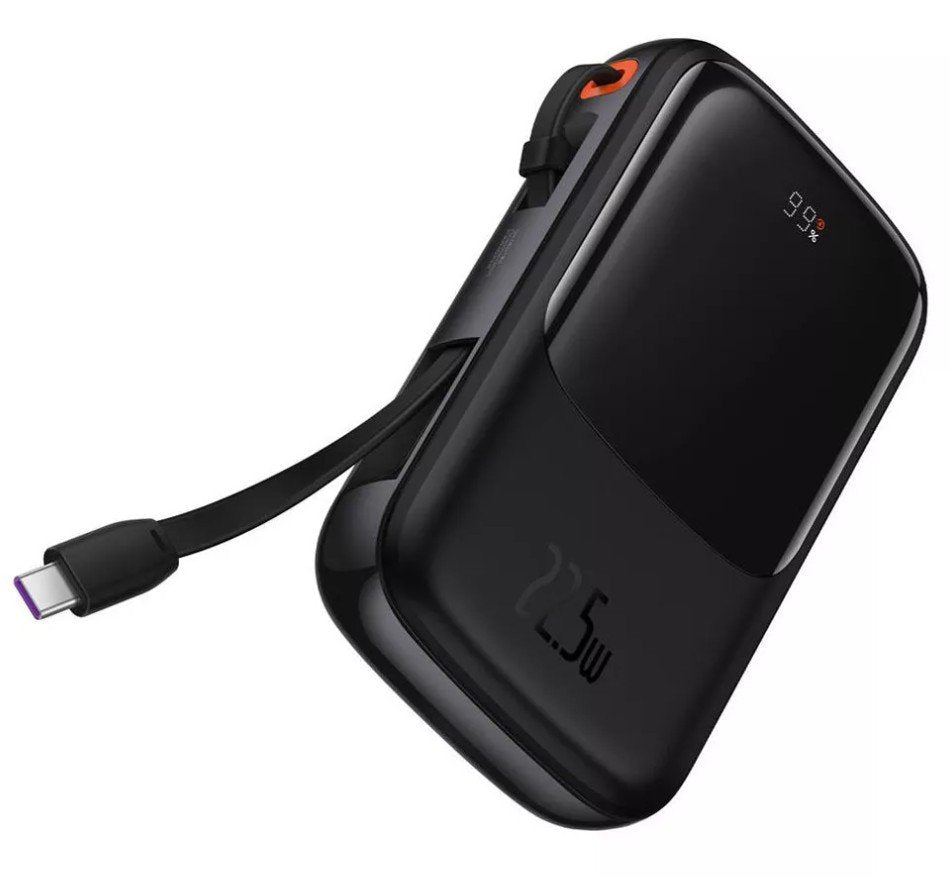 Baseus Power Bank 20000 Mah 22.5w Qpow Pro With Cable Type-C Built-In Black Ppqd060301