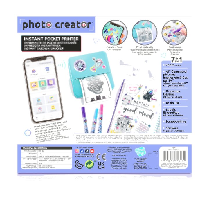 EAN 3555801706172 - Canal Toys Instant Pocket Printer imagen 4