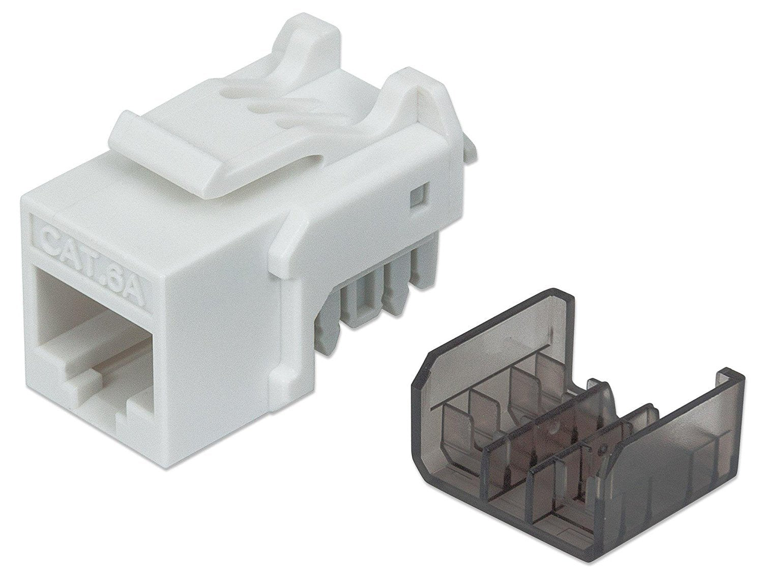Intellinet Cat6a Keystone Jack Rj45 10 Gigabit Utp White