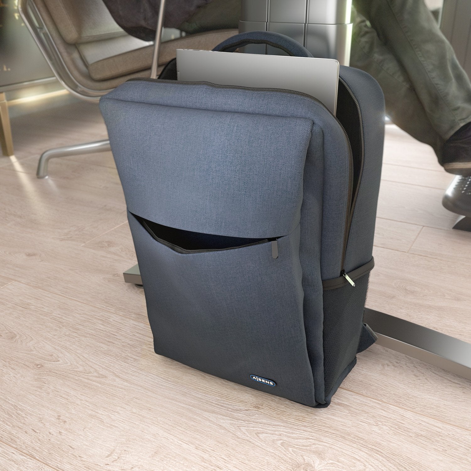 Aisens Mochila Para Portatil 17, Azul