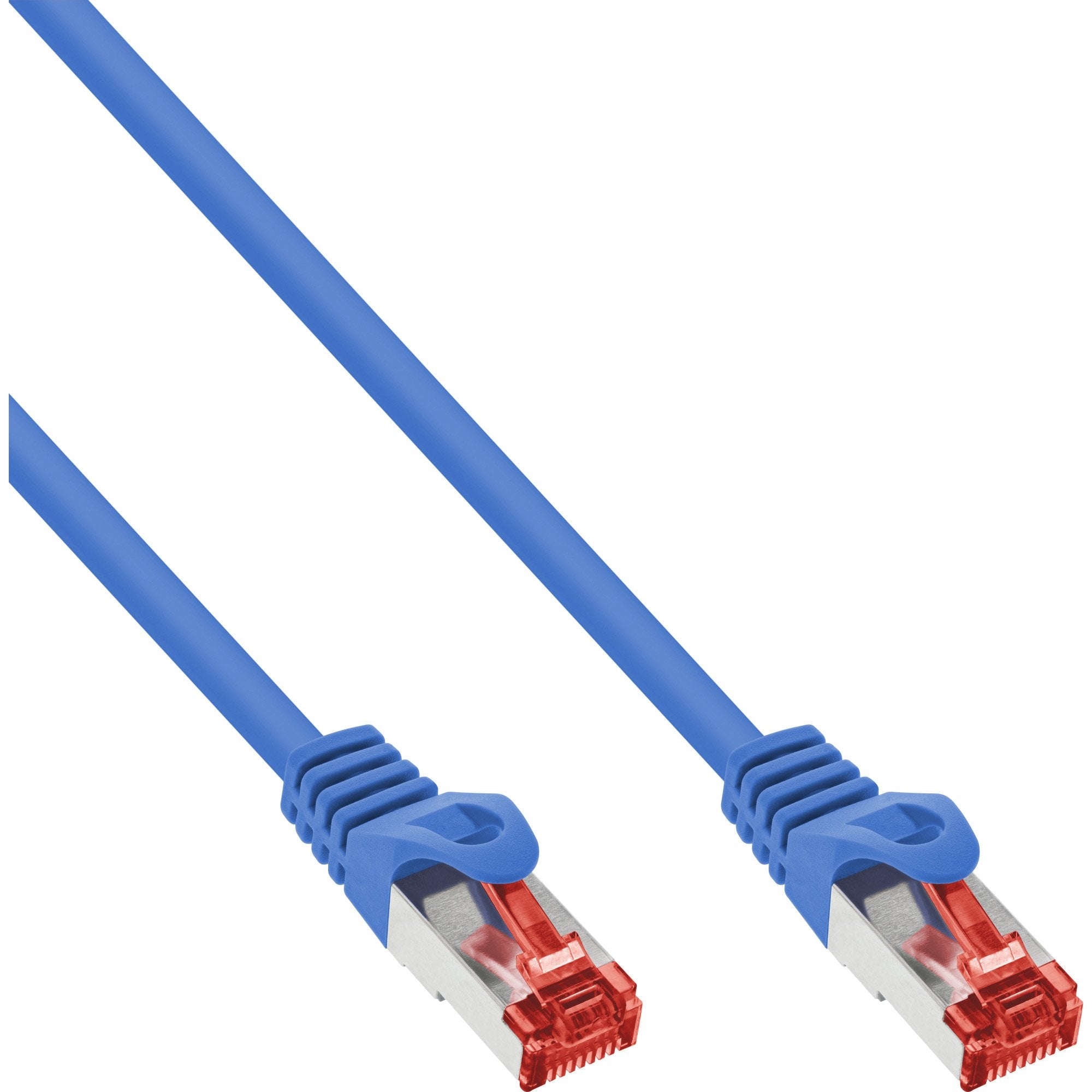 Cable De Red Inline S/Ftp Pimf Cat.6 250mhz Cobre Libre De Halógenos Azul 0.3m