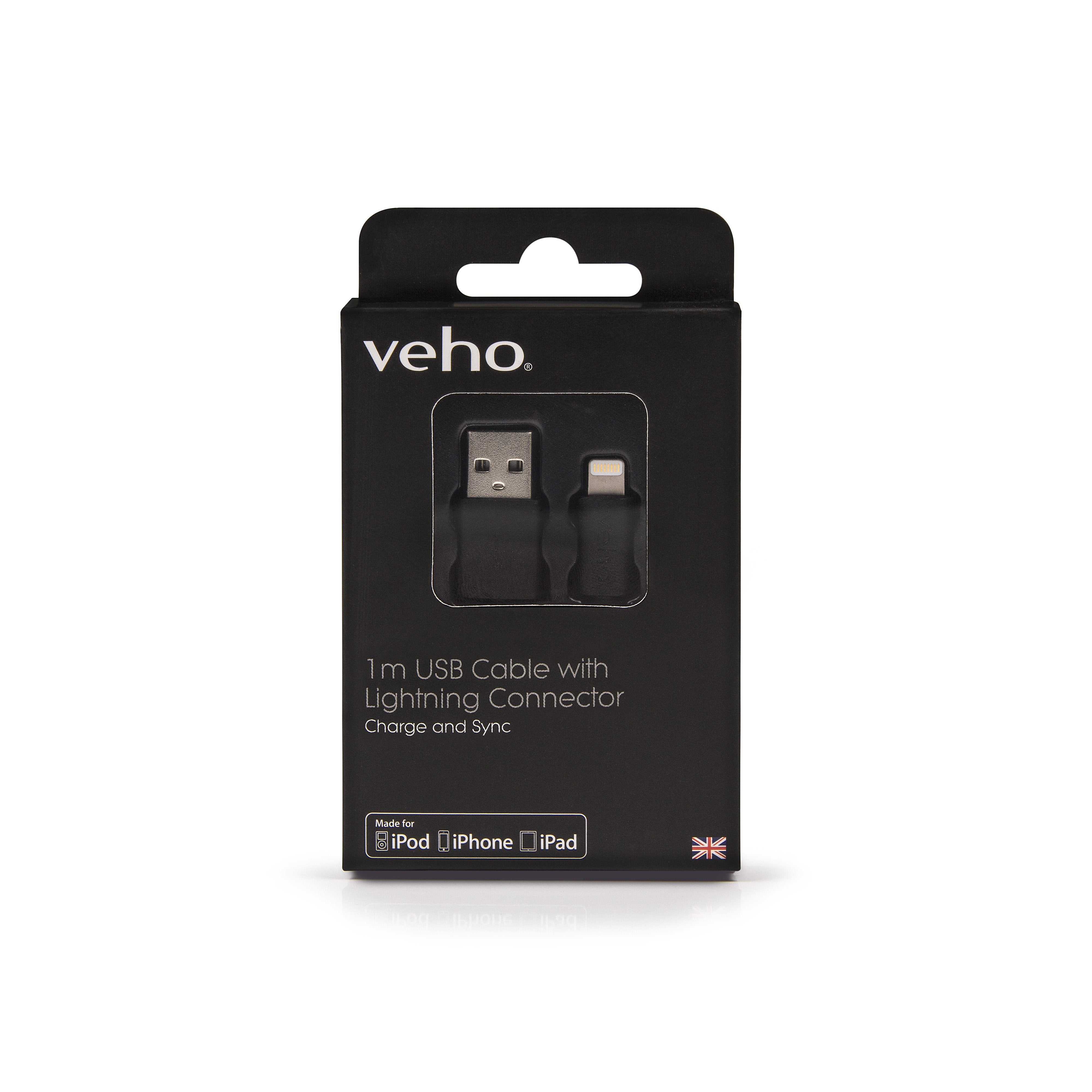 EAN 0040232903984 - Veho Apple Lightning Cable - 20cm/0.7ft 0,2 m Negro imagen 4