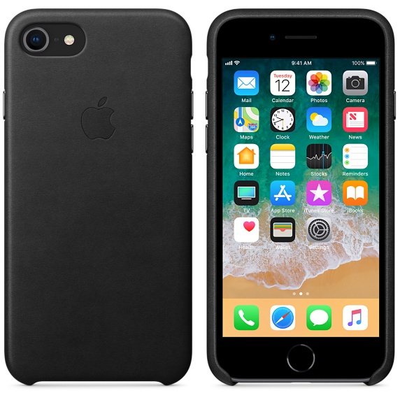 Apple Funda Iphone 8 / 7 Leather Case  Negro - Mqh92zm/A