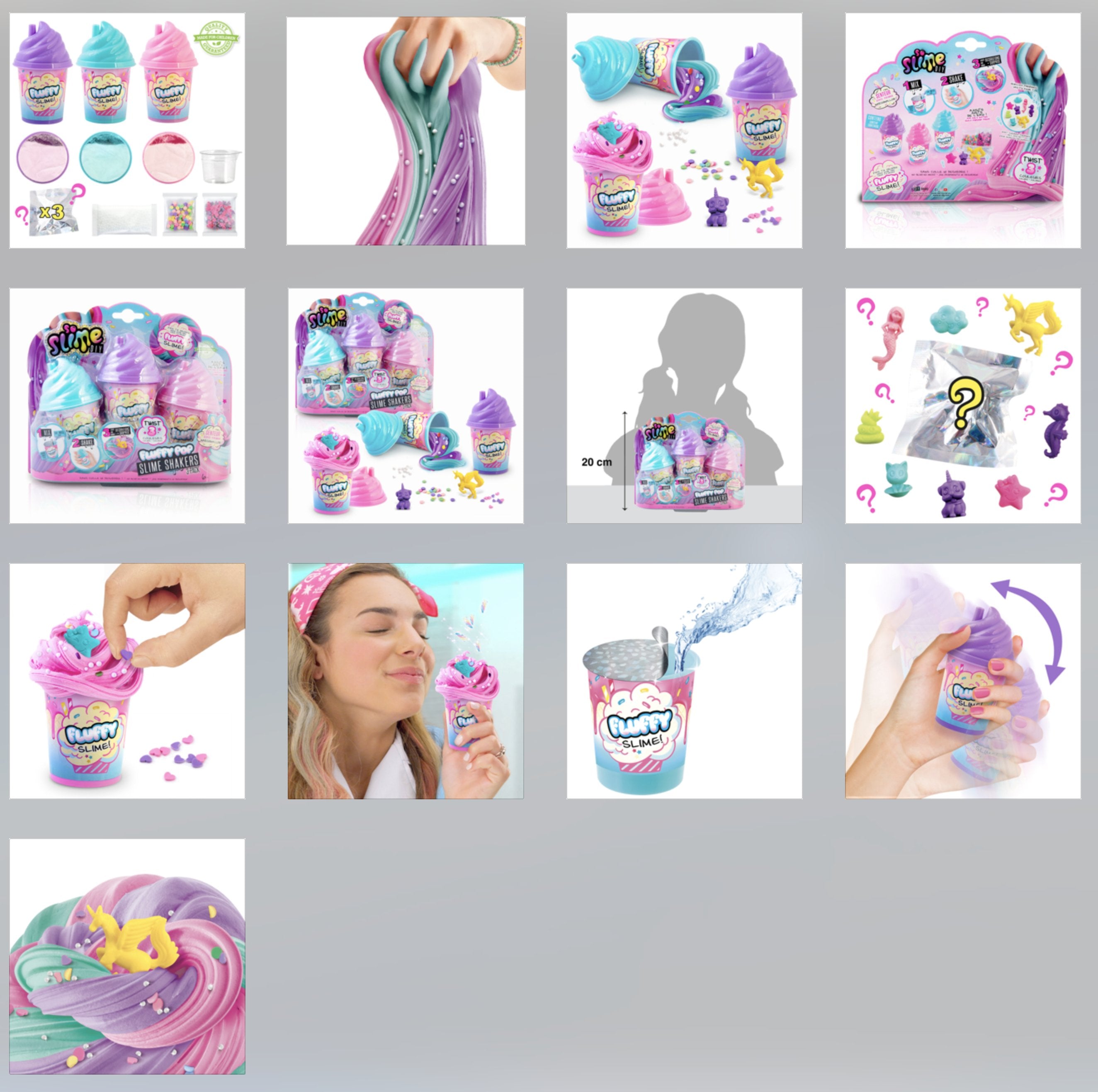 Set 3 Botes Esponjoso Slime Diy