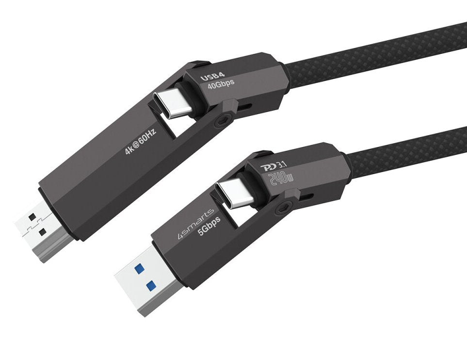 EAN 4252011911769 - 4smarts 549240 cable USB USB4 Gen 3x2 1,5 m USB C Negro imagen 2