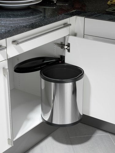 Hailo Compact-Box M 3555-101 Papelera 15 L Acero Inoxidable O X H